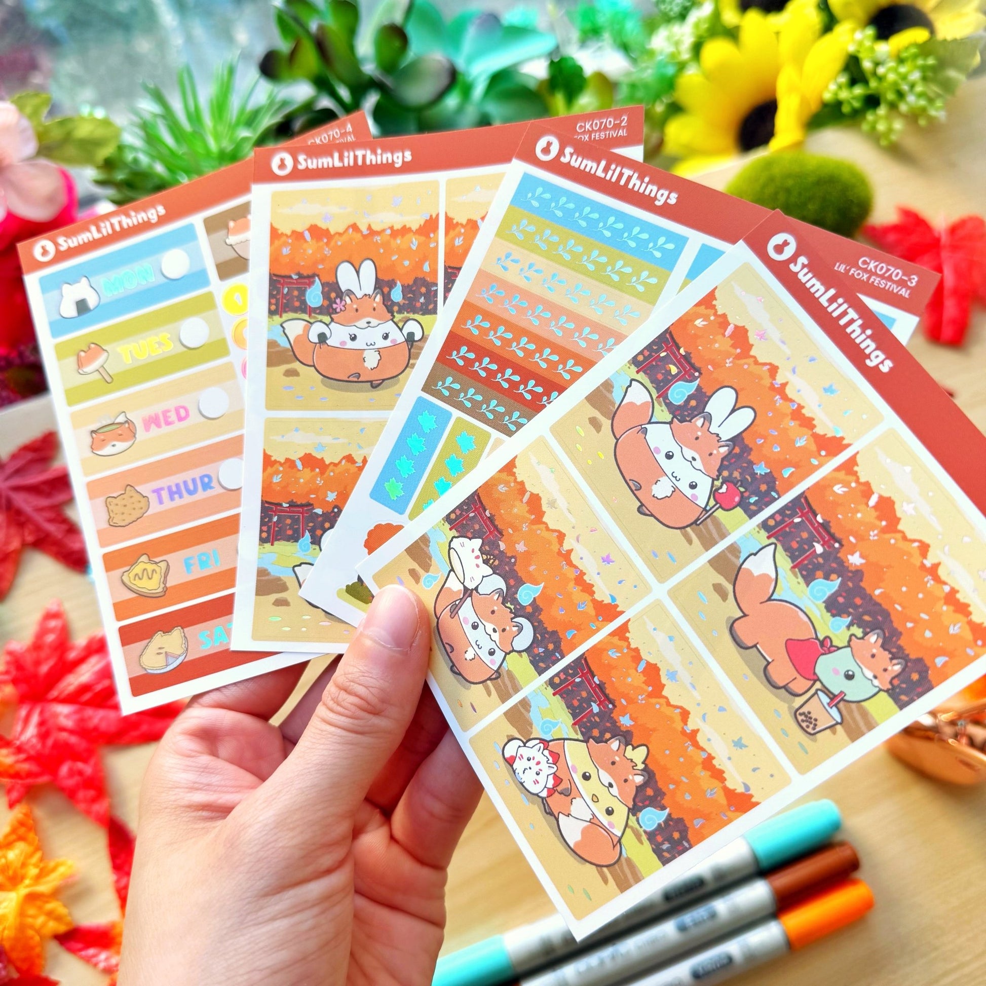 Vertical Kit - Lil' Fox Festival (10 Pages) - Holo Foil - SumLilThings