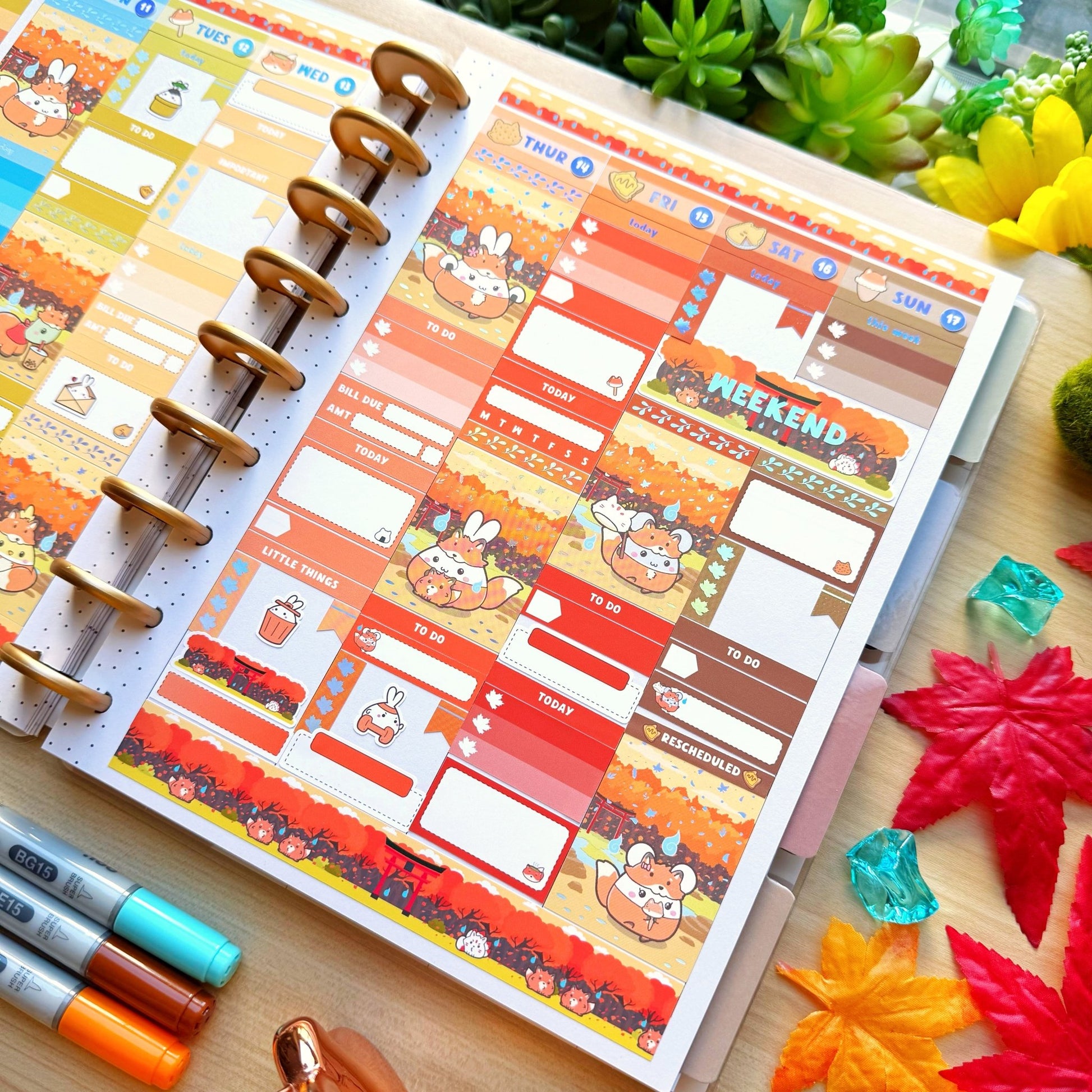 Vertical Kit - Lil' Fox Festival (10 Pages) - Holo Foil - SumLilThings