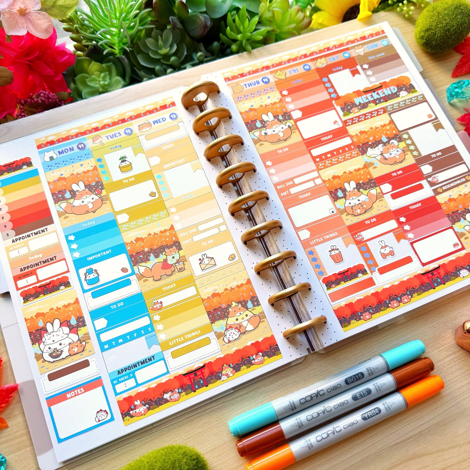 Vertical Kit - Lil' Fox Festival (10 Pages) - Holo Foil - SumLilThings