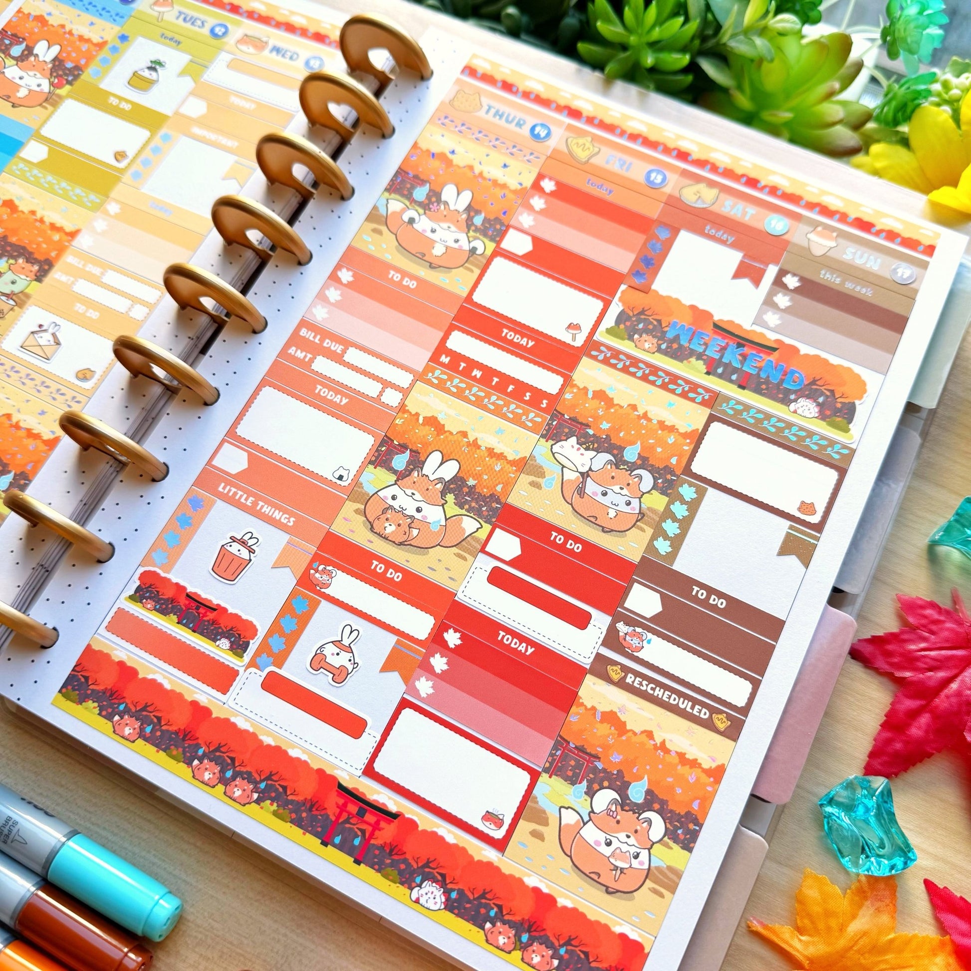 Vertical Kit - Lil' Fox Festival (10 Pages) - Holo Foil - SumLilThings