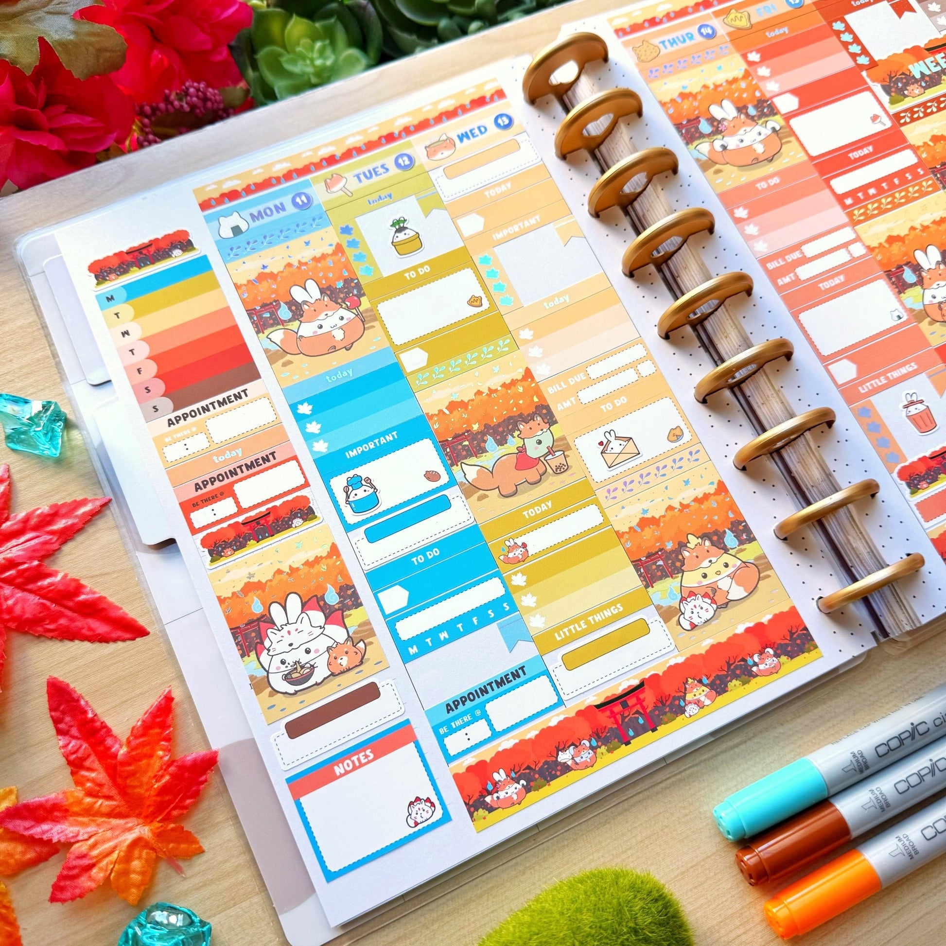 Vertical Kit - Lil' Fox Festival (10 Pages) - Holo Foil - SumLilThings