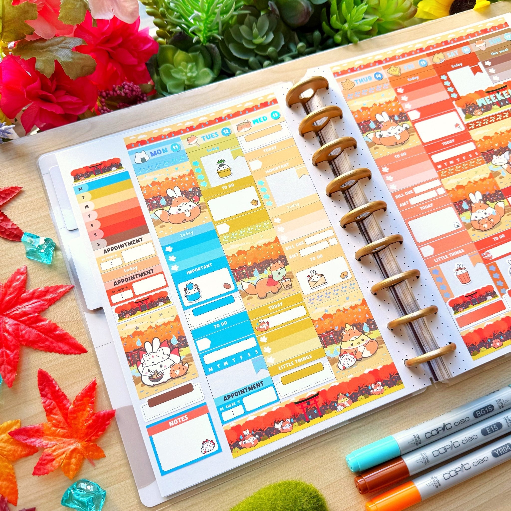 Vertical Kit - Lil&#39; Fox Festival (10 Pages) - Holo Foil - SumLilThings