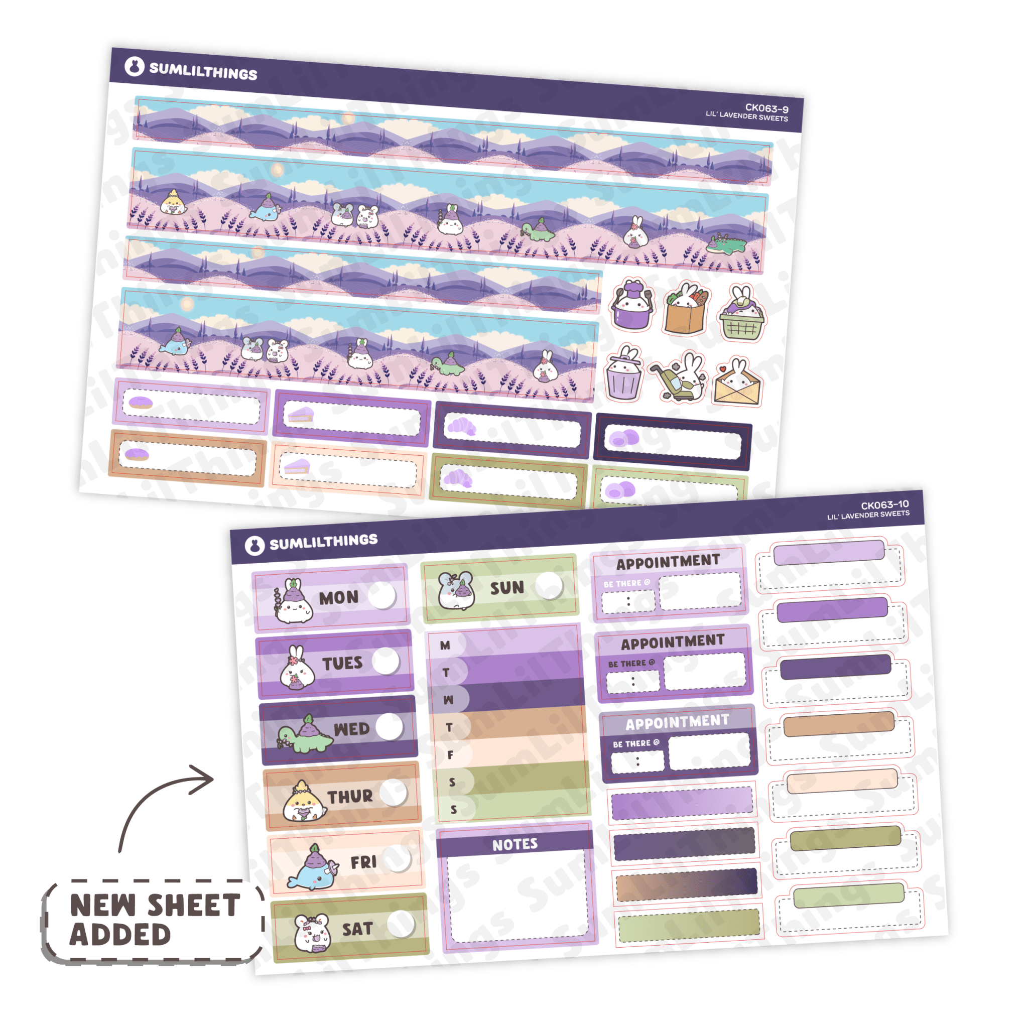 Vertical Kit - Lil' Lavender Sweets (10 Pages) - Holo Gold - SumLilThings