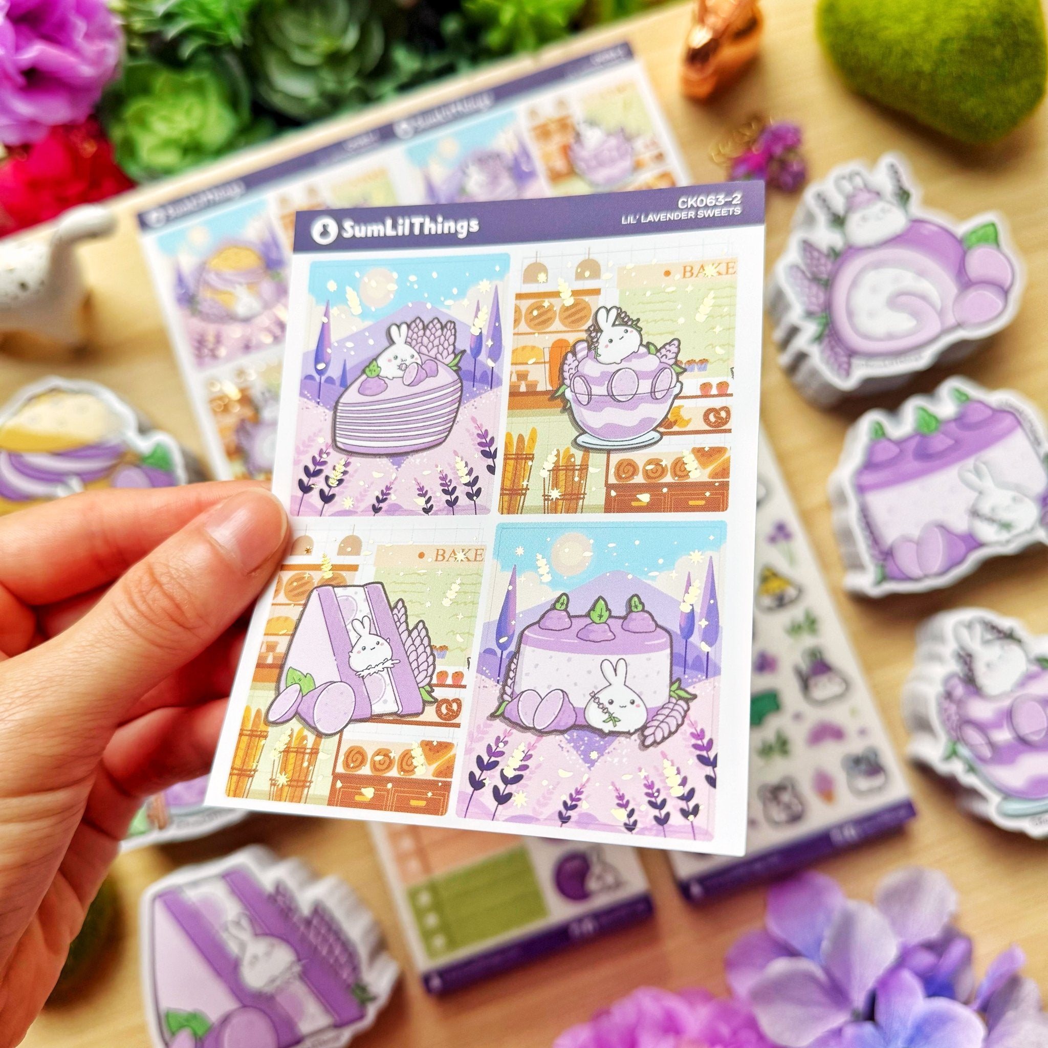 Vertical Kit - Lil' Lavender Sweets (10 Pages) - Holo Gold - SumLilThings