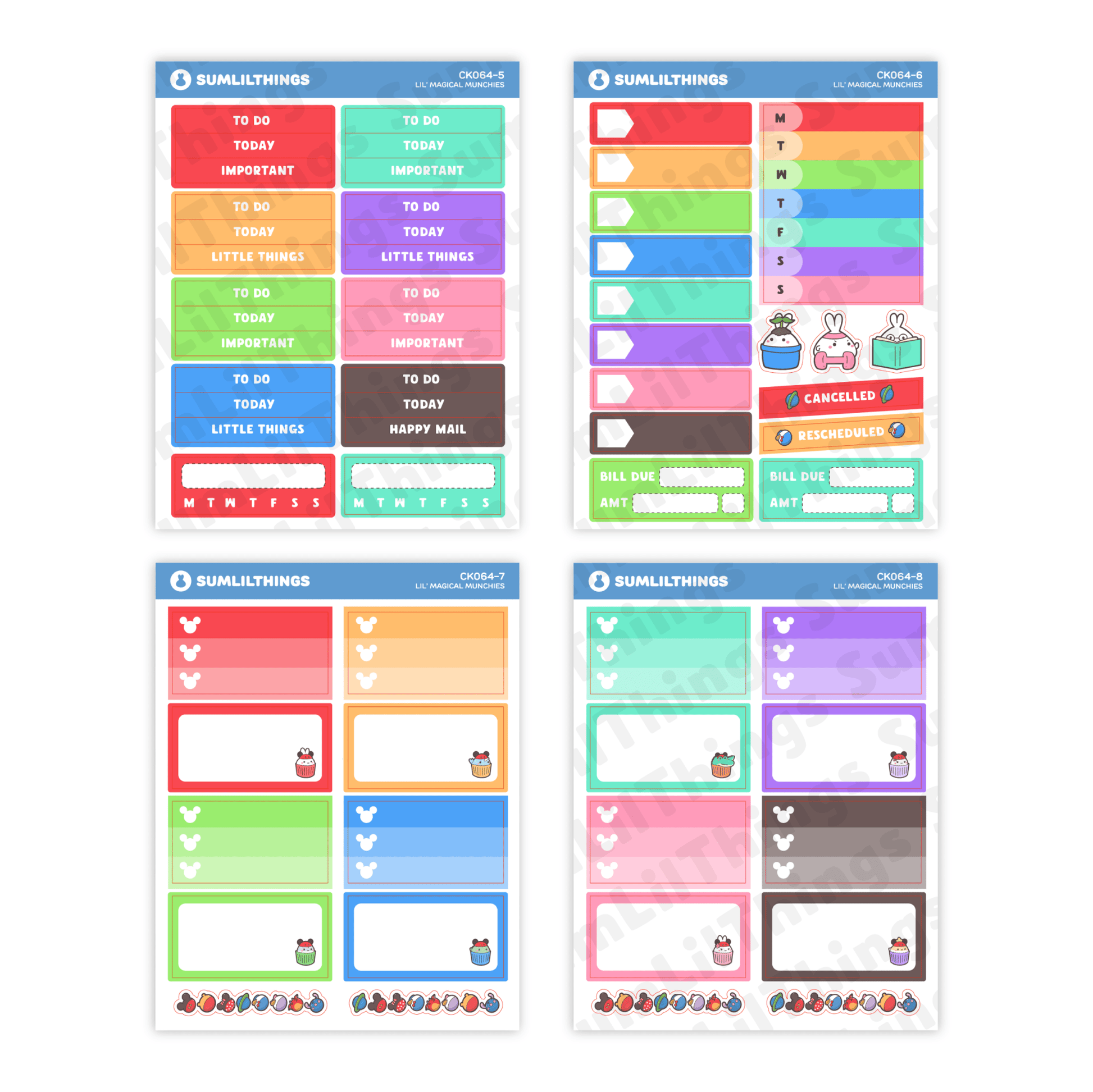 Vertical Kit - Lil' Magical Munchies (10 Pages) - Holographic Foil - SumLilThings