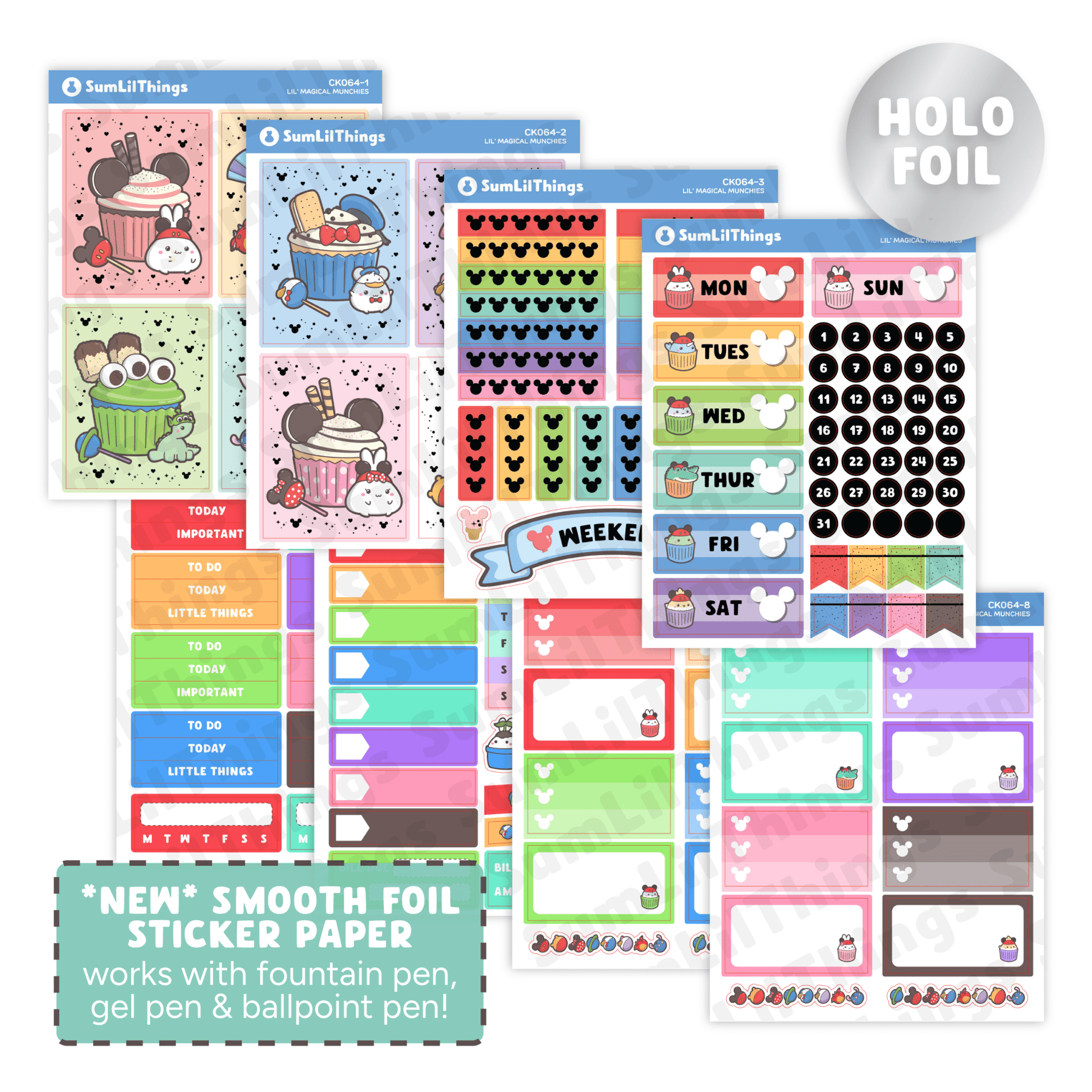 Vertical Kit - Lil' Magical Munchies (10 Pages) - Holographic Foil - SumLilThings