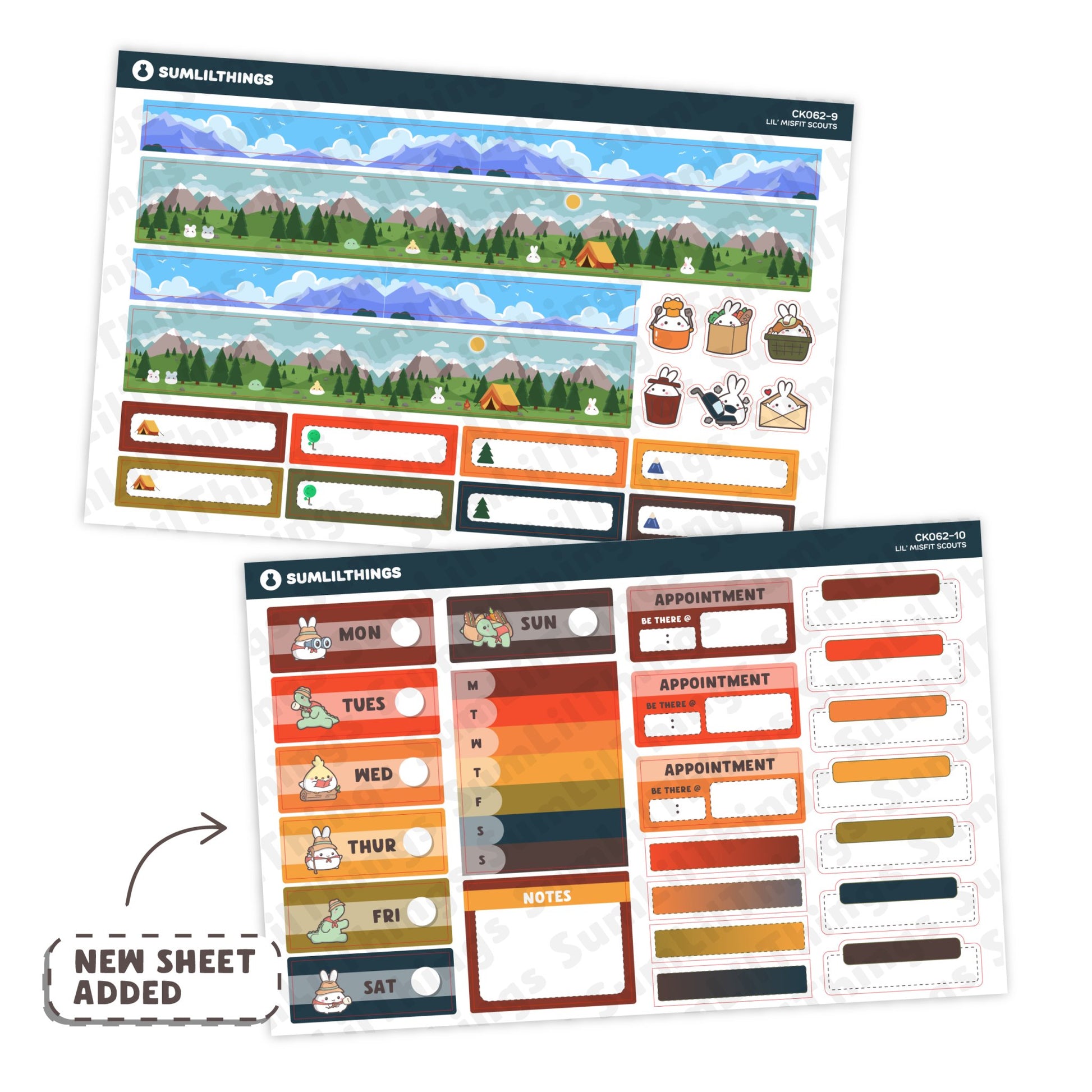 Vertical Kit - Lil' Misfit Camp (10 Pages) - Holo Gold - SumLilThings