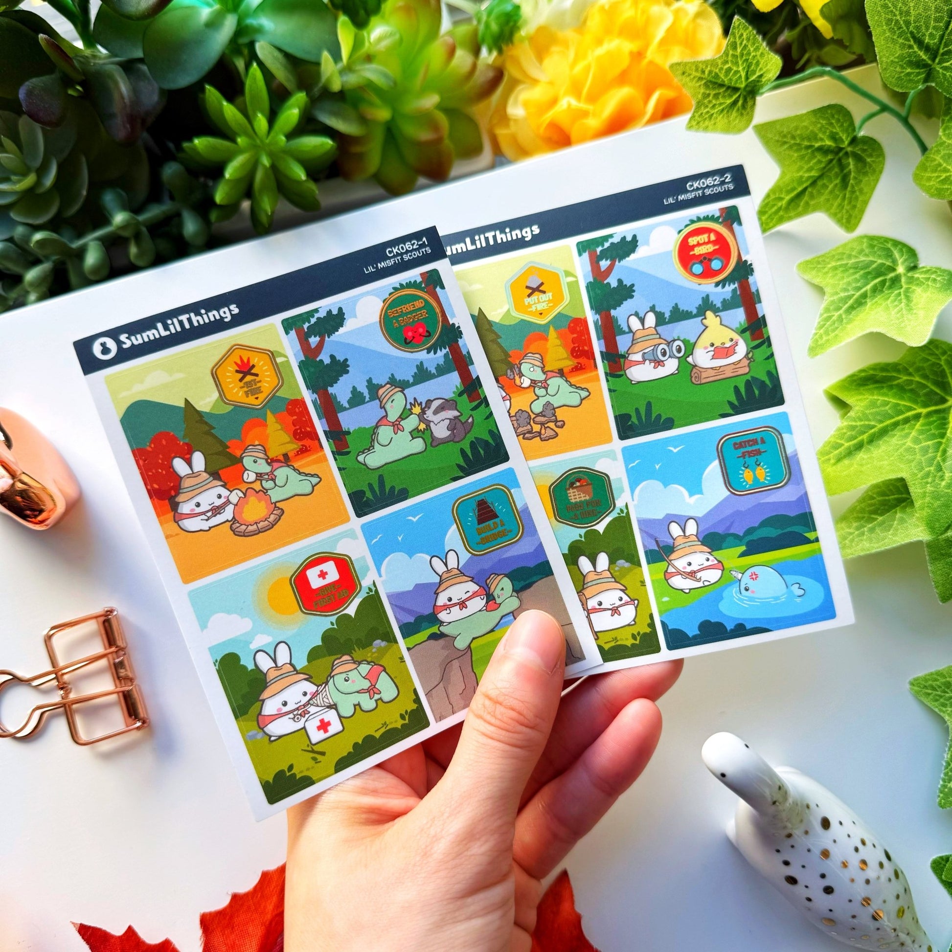 Vertical Kit - Lil' Misfit Camp (10 Pages) - Holo Gold - SumLilThings