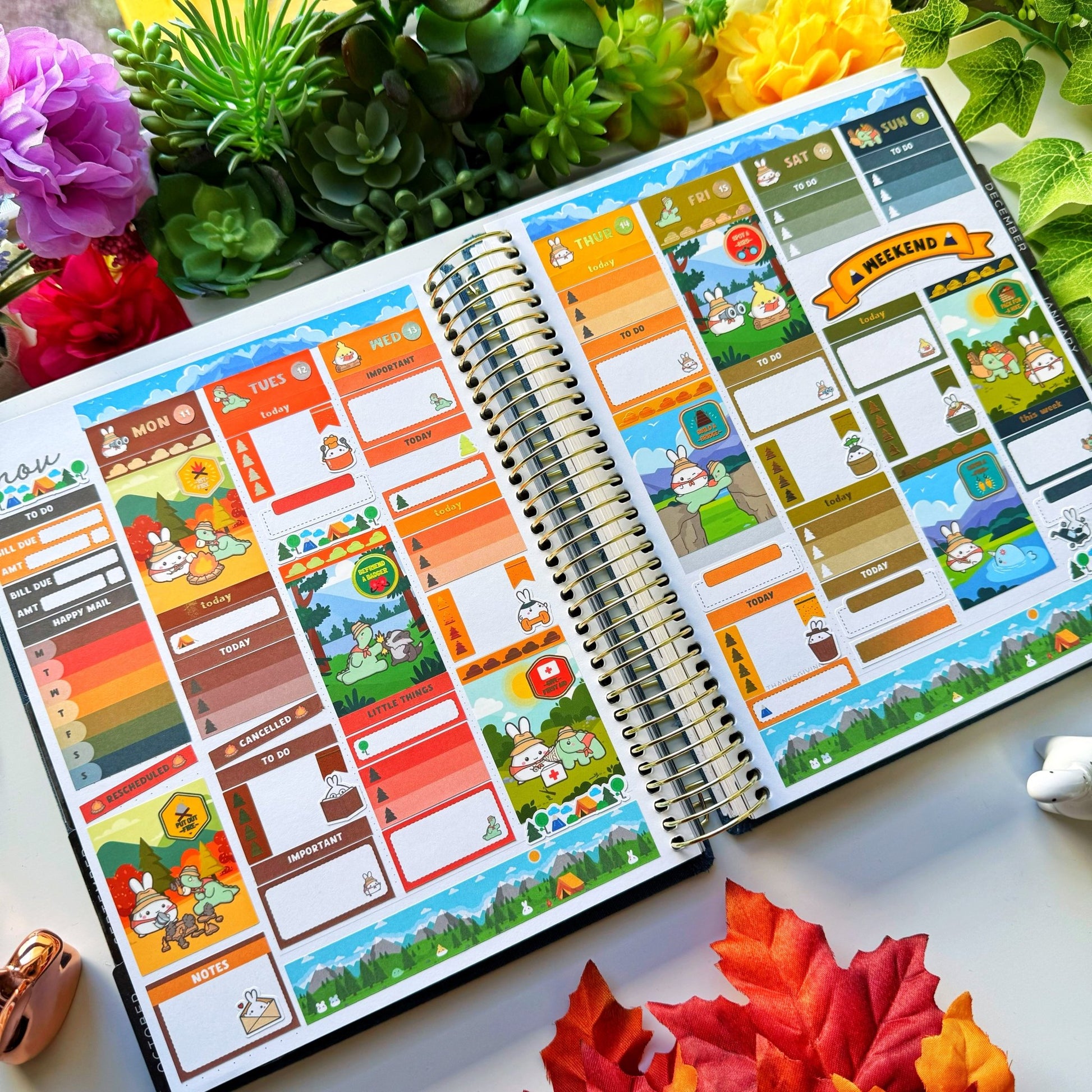 Vertical Kit - Lil' Misfit Camp (10 Pages) - Holo Gold - SumLilThings