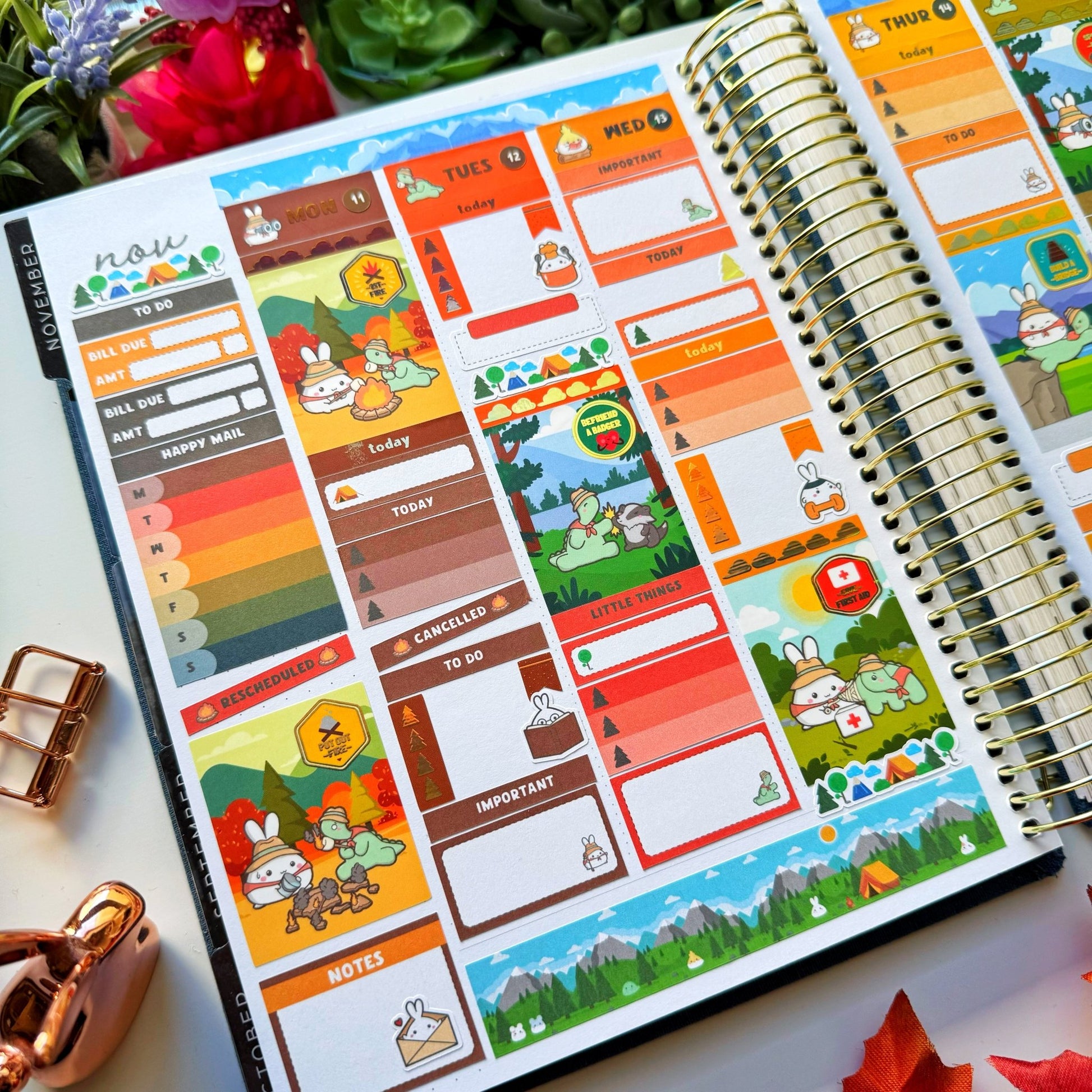 Vertical Kit - Lil' Misfit Camp (10 Pages) - Holo Gold - SumLilThings