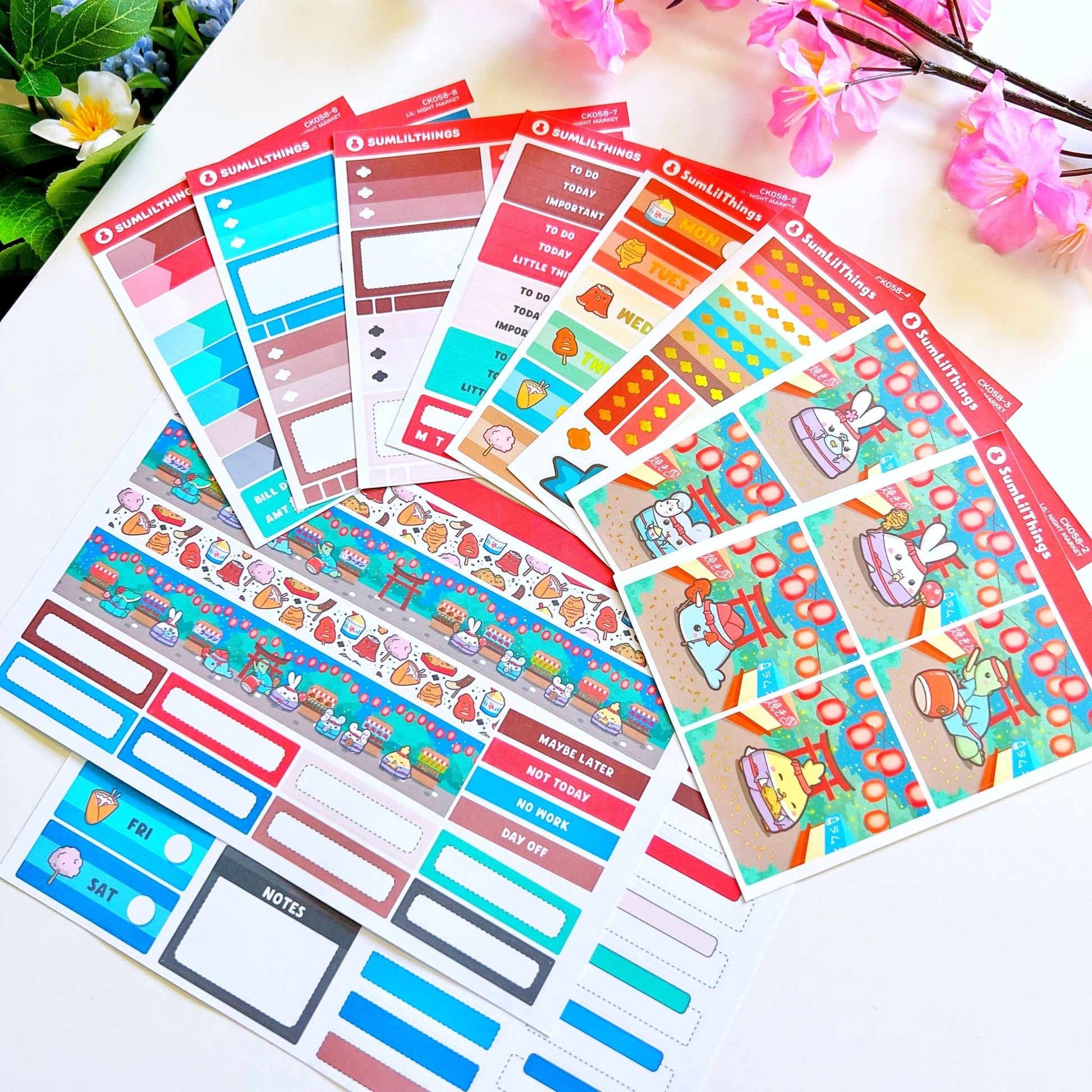 Vertical Kit - Lil' Night Market (10 Pages) - Holo Gold - SumLilThings