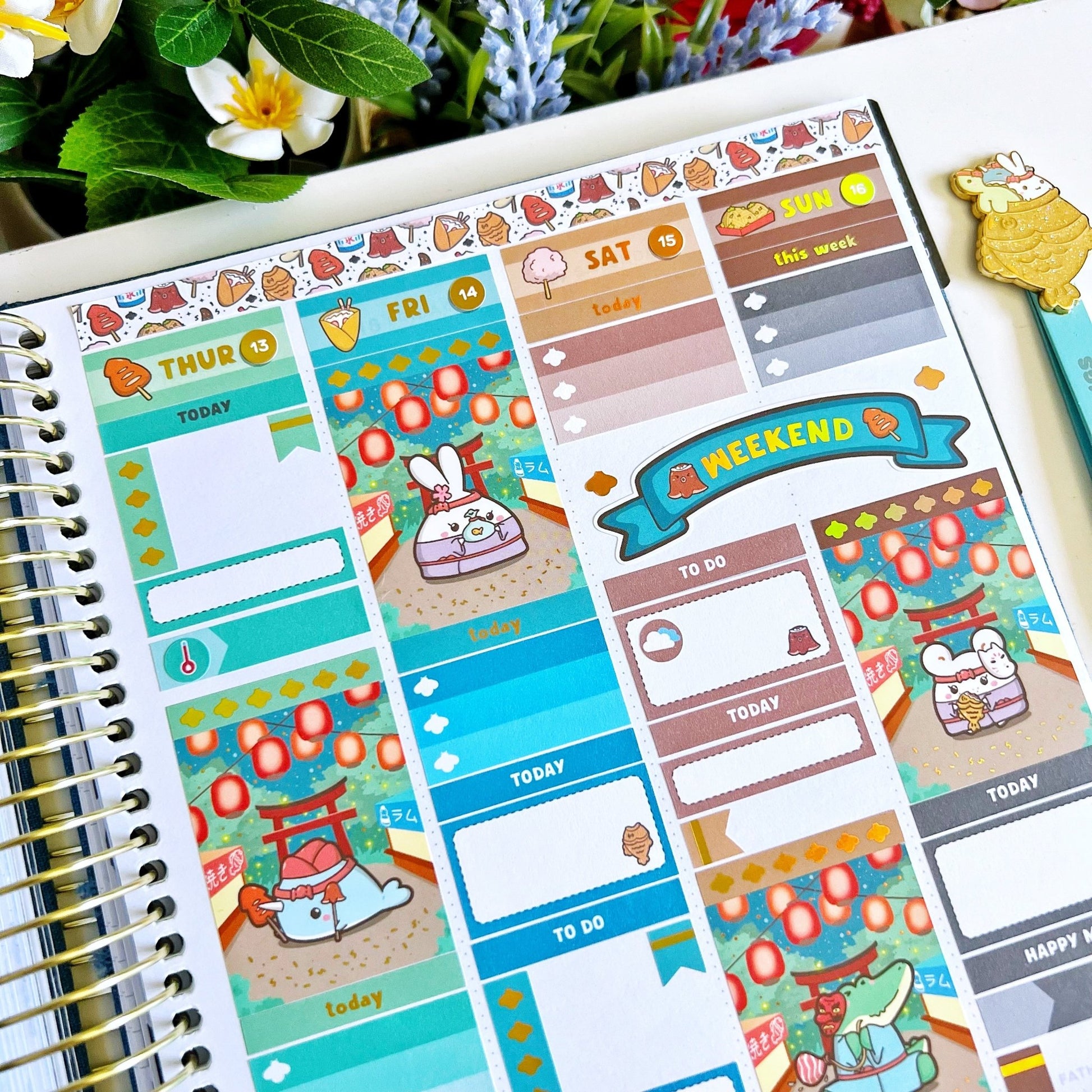 Vertical Kit - Lil' Night Market (10 Pages) - Holo Gold - SumLilThings