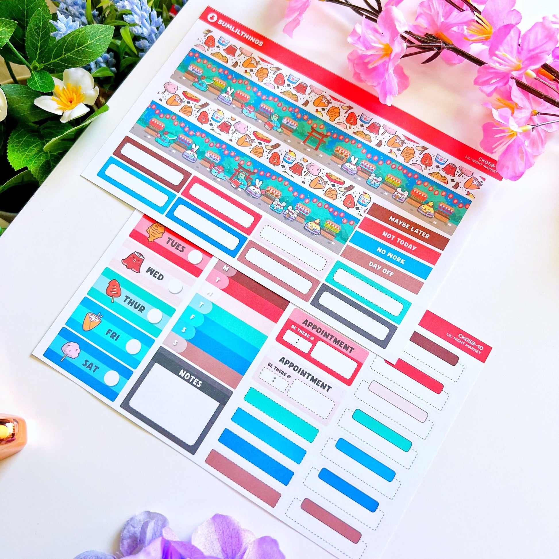 Vertical Kit - Lil' Night Market (10 Pages) - Holo Gold - SumLilThings