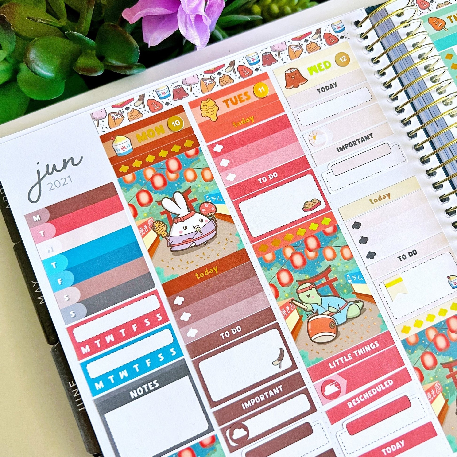 Vertical Kit - Lil' Night Market (10 Pages) - Holo Gold - SumLilThings