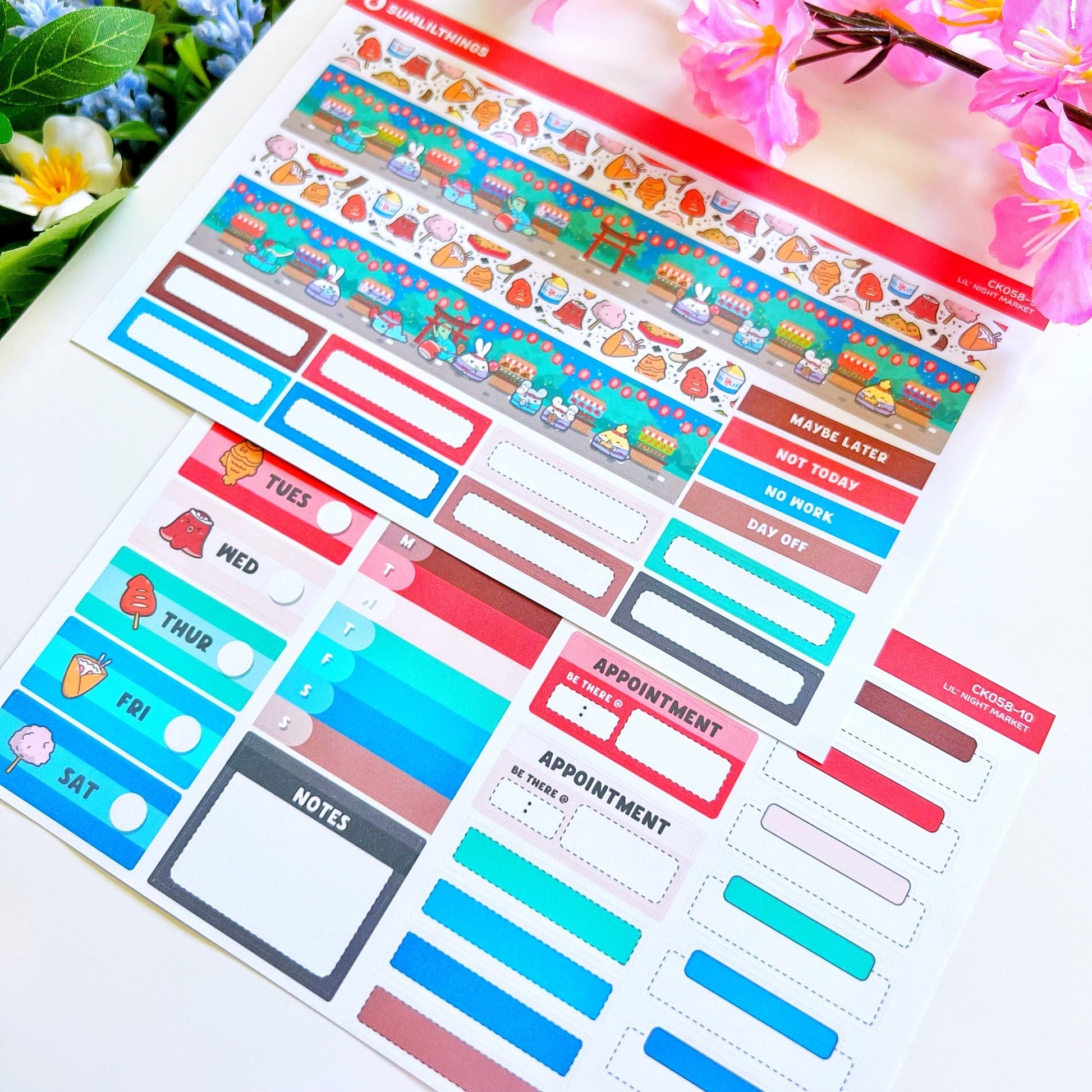 Vertical Kit - Lil' Night Market (10 Pages) - Holo Gold - SumLilThings