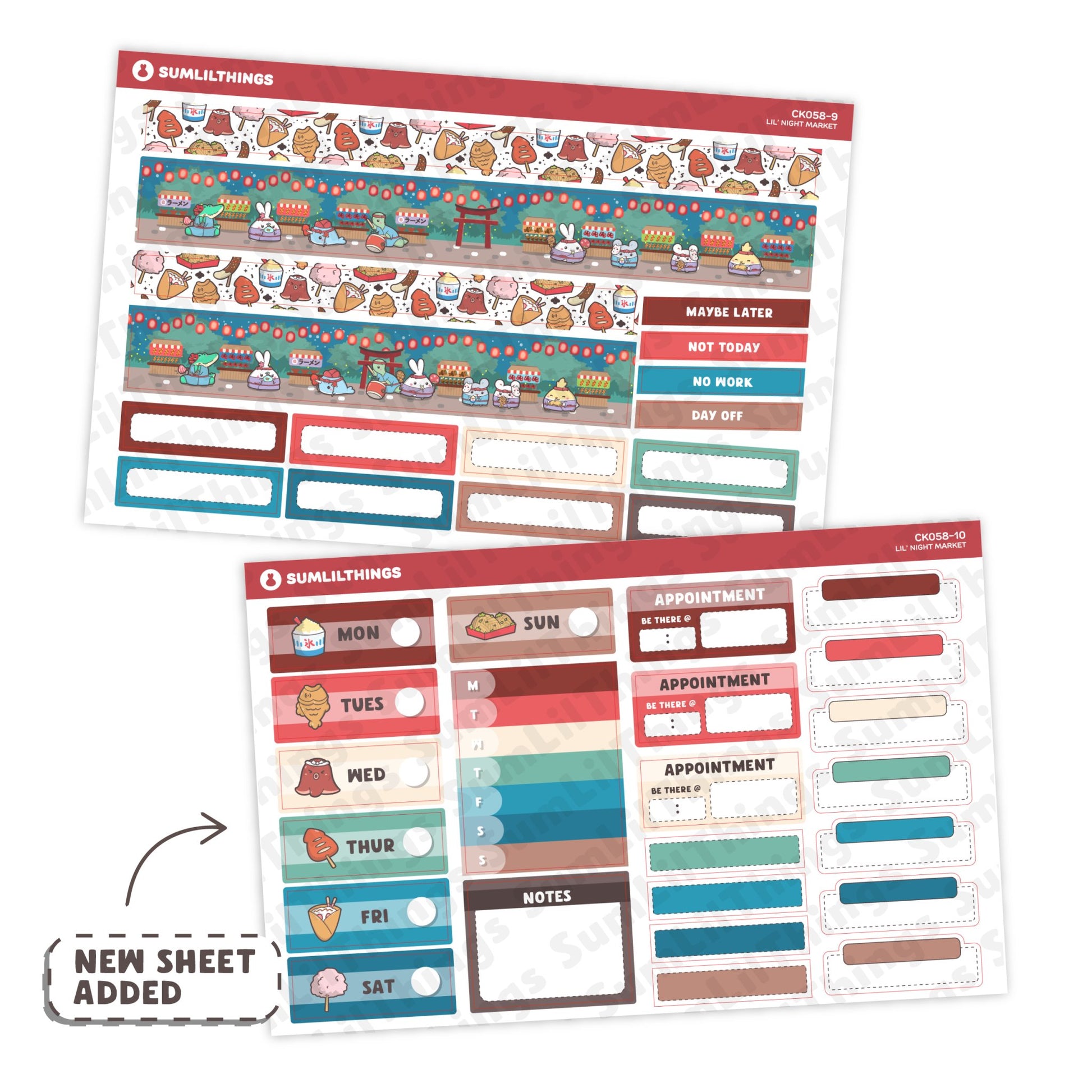 Vertical Kit - Lil' Night Market (10 Pages) - Holo Gold - SumLilThings