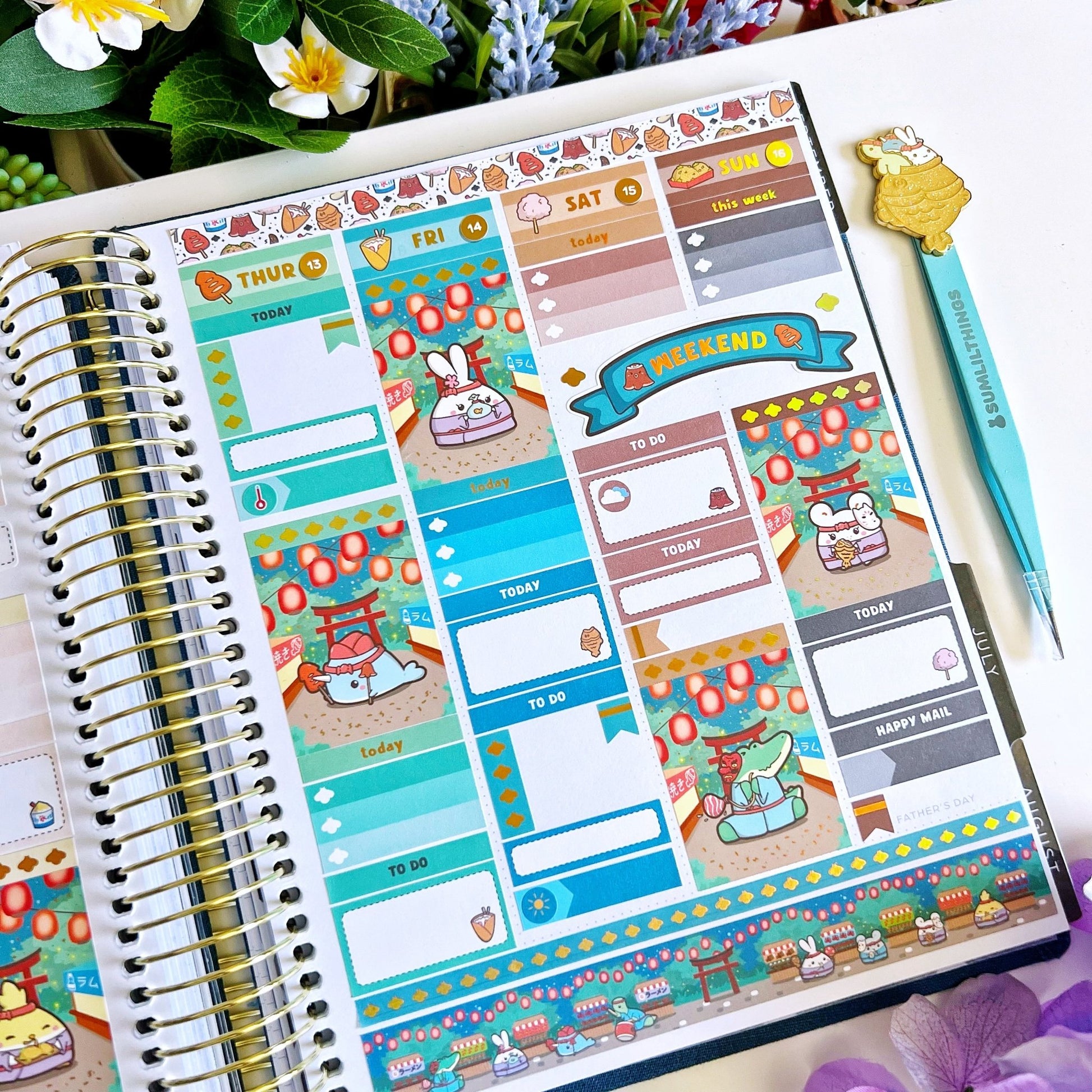 Vertical Kit - Lil' Night Market (10 Pages) - Holo Gold - SumLilThings