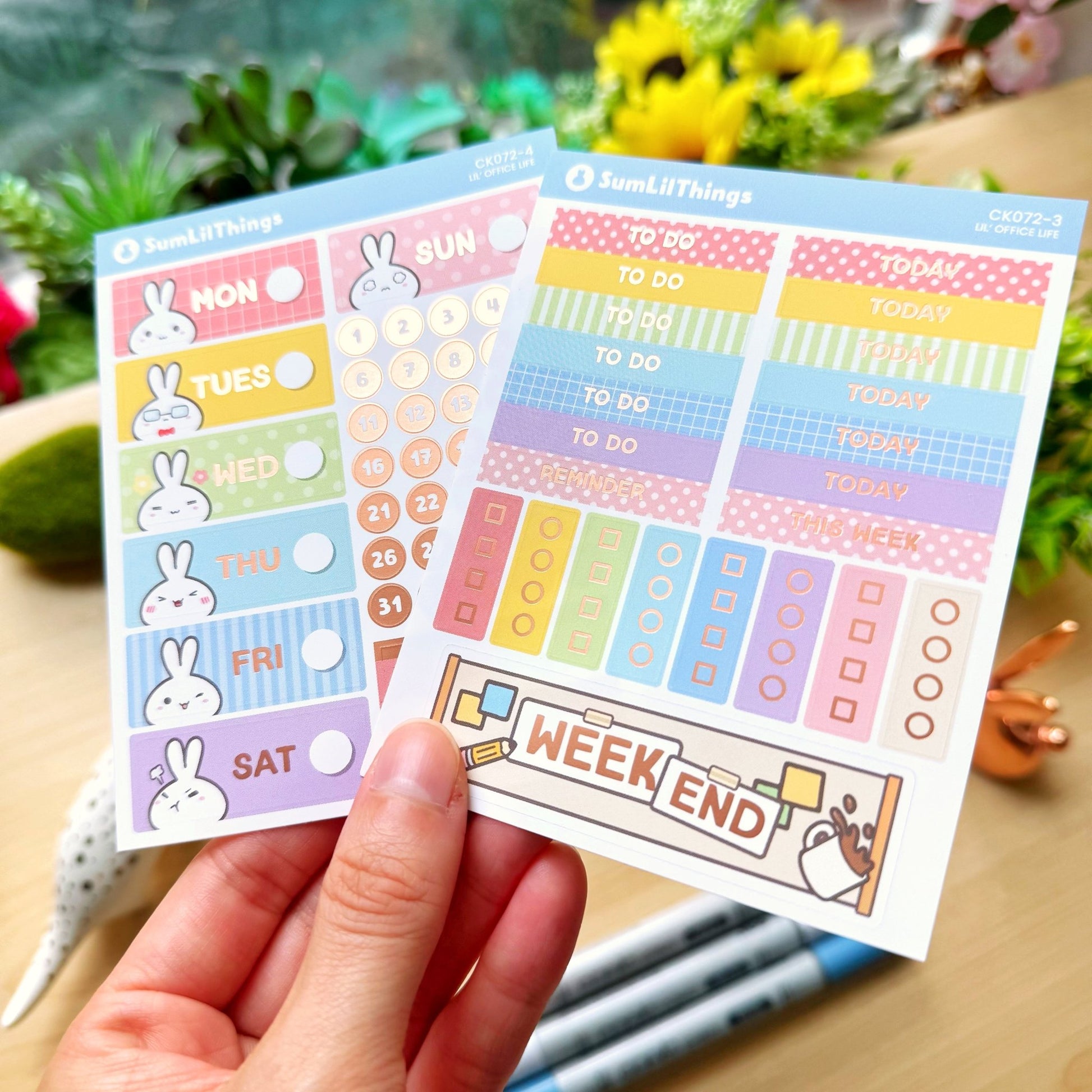 Vertical Kit - Lil' Office Life (10 Pages) - Rose Gold Foil - SumLilThings