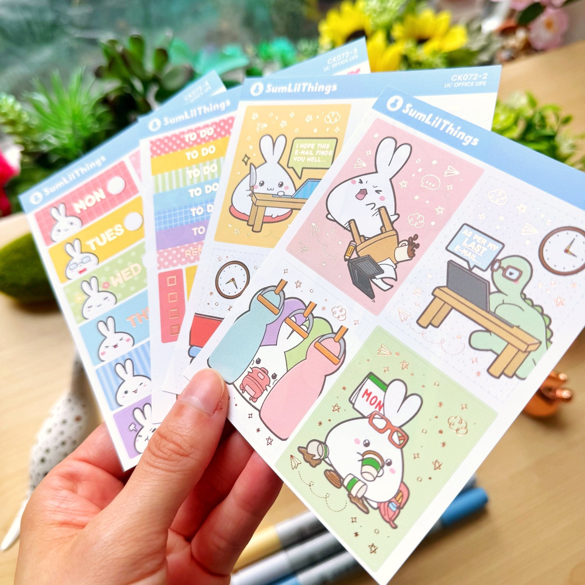 Vertical Kit - Lil' Office Life (10 Pages) - Rose Gold Foil - SumLilThings