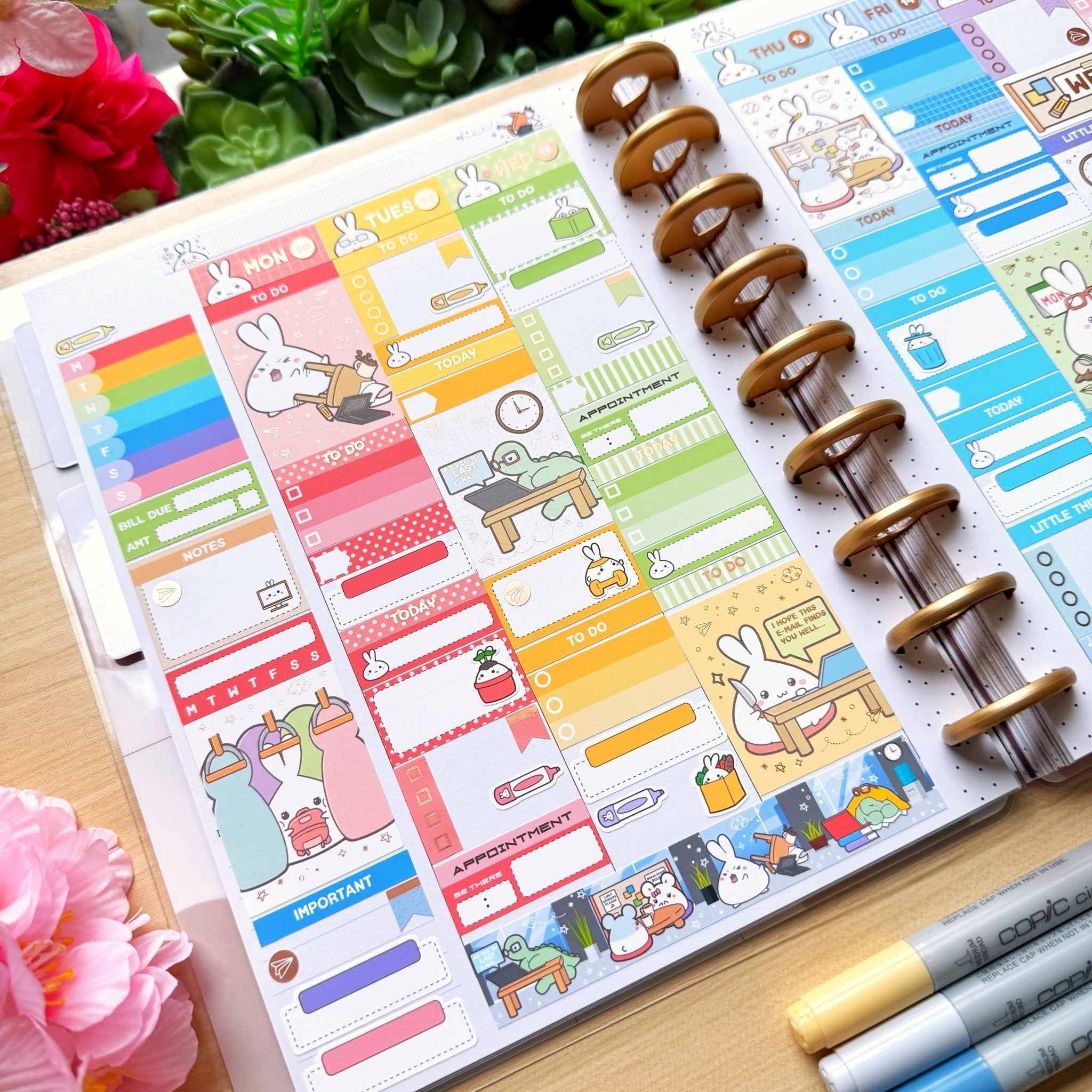 Vertical Kit - Lil' Office Life (10 Pages) - Rose Gold Foil - SumLilThings