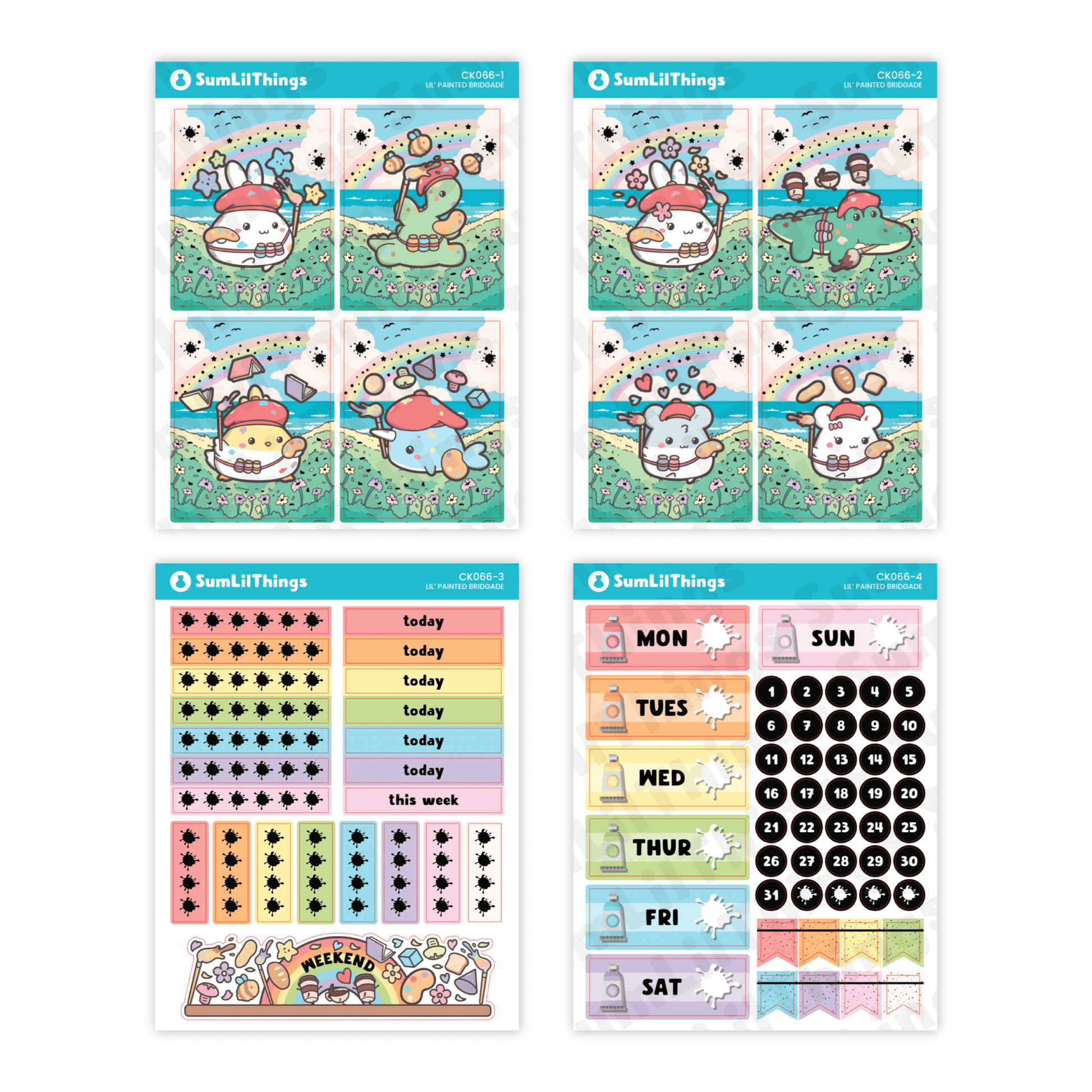 Vertical Kit - Lil' Painted Brigade (10 Pages) - Holo Foil - SumLilThings