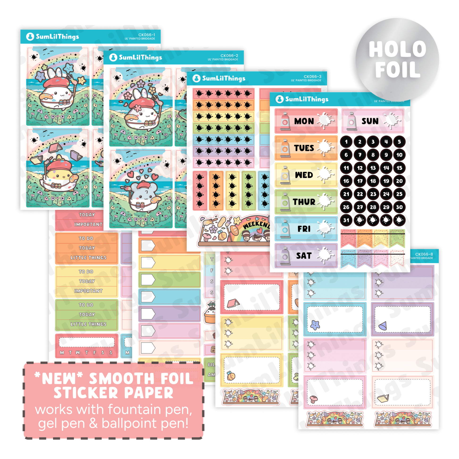 Vertical Kit - Lil' Painted Brigade (10 Pages) - Holo Foil - SumLilThings