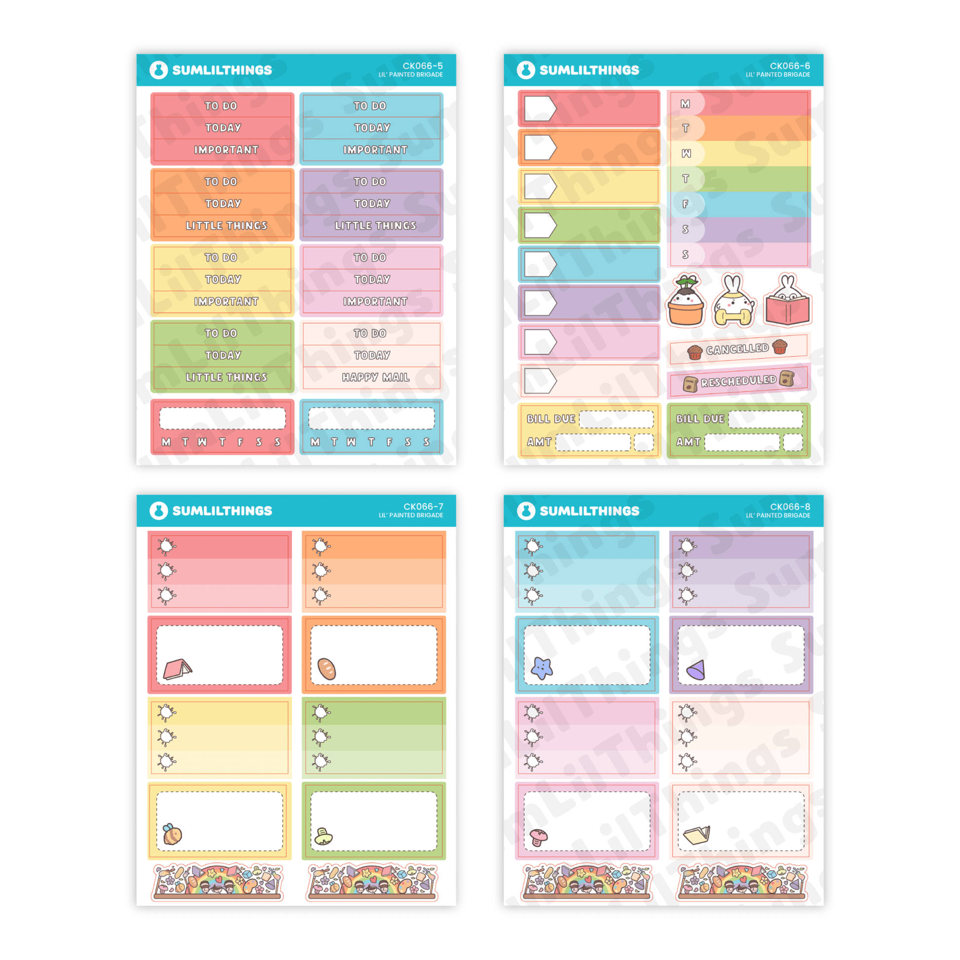 Vertical Kit - Lil' Painted Brigade (10 Pages) - Holo Foil - SumLilThings