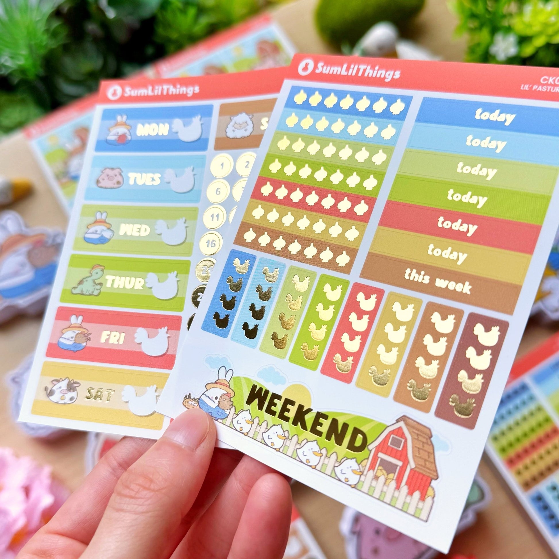 Vertical Kit - Lil' Pasture Pals (10 Pages) - Gold Foil - SumLilThings