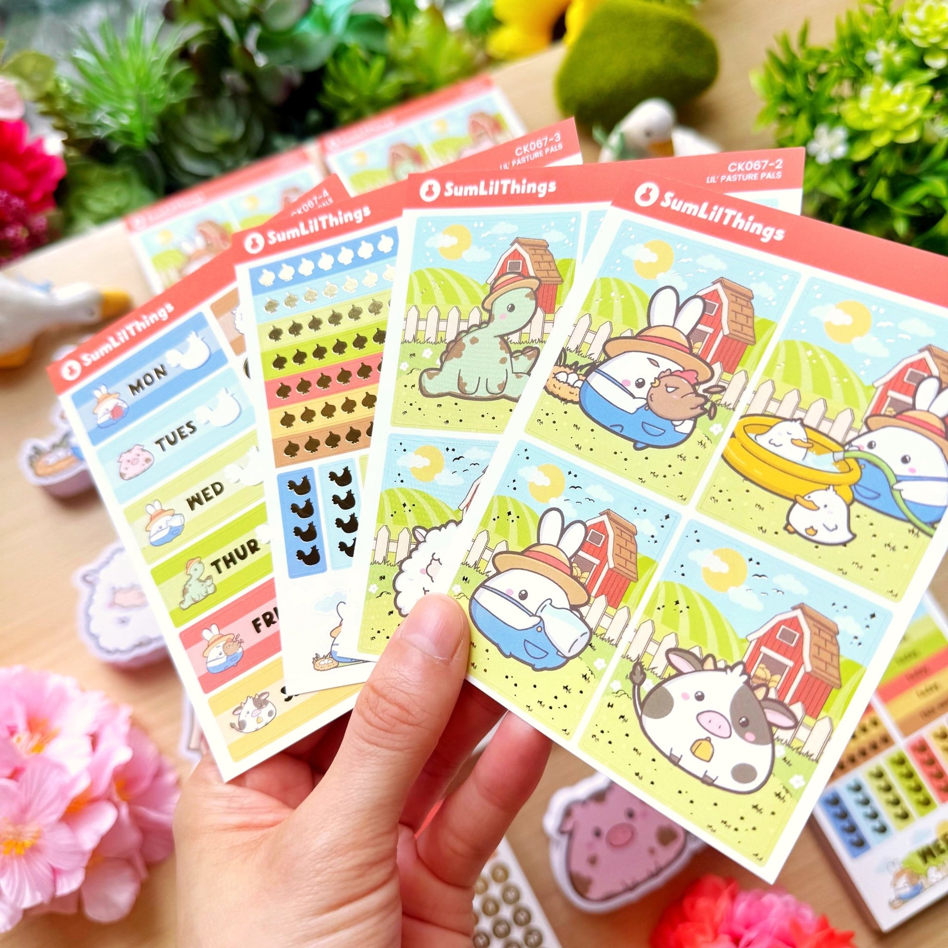 Vertical Kit - Lil' Pasture Pals (10 Pages) - Gold Foil - SumLilThings