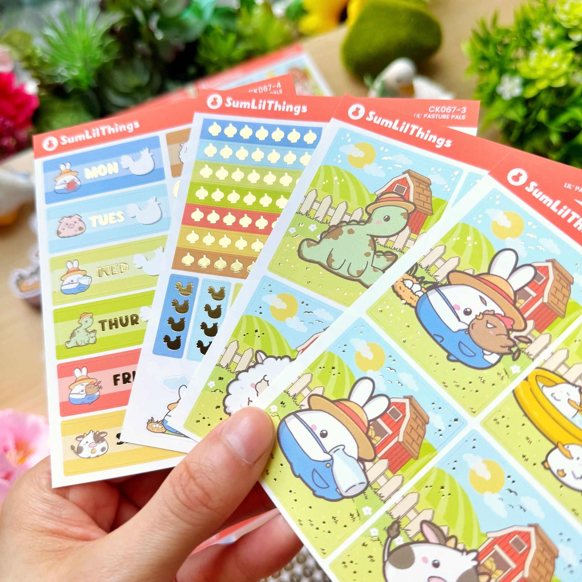 Vertical Kit - Lil' Pasture Pals (10 Pages) - Gold Foil - SumLilThings