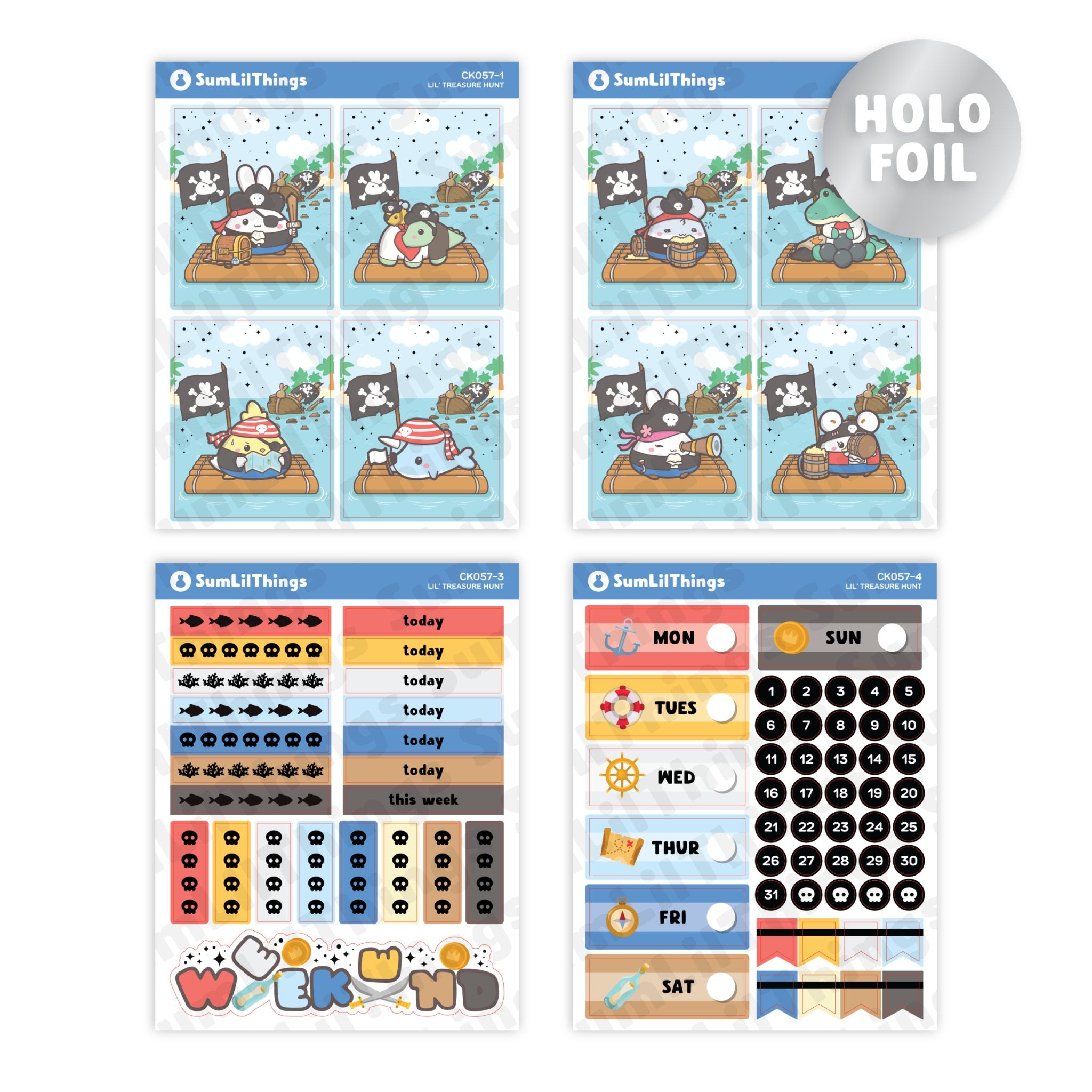 Vertical Kit - Lil' Treasure Hunt (10 Pages) - Holo Foil - SumLilThings