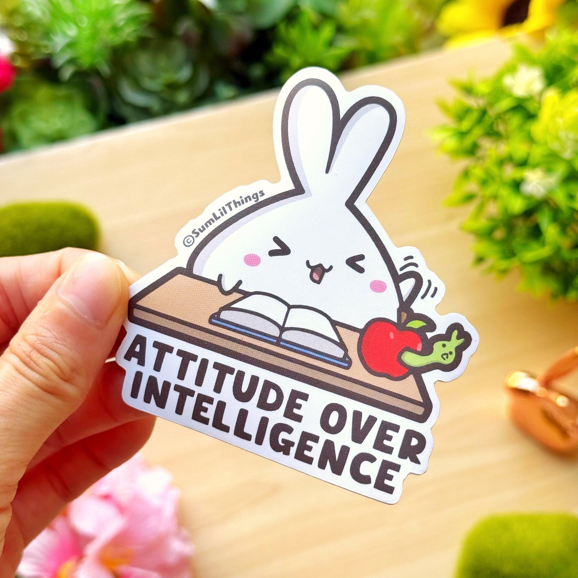 Vinyl Sticker - Attitude Over Intelligence - SumLilThings