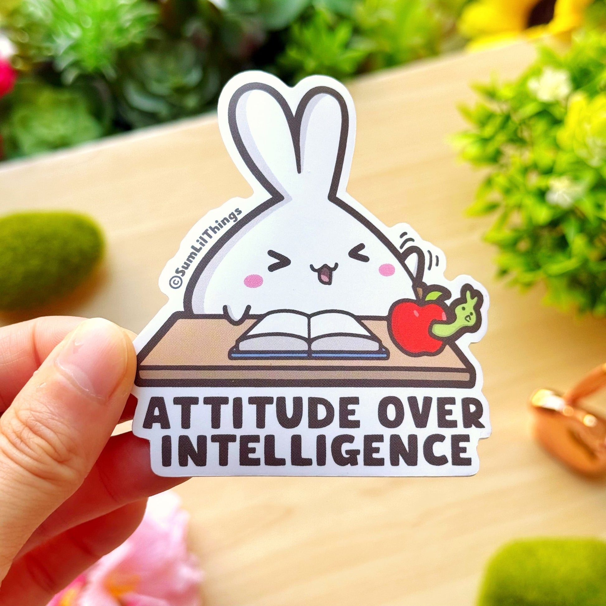 Vinyl Sticker - Attitude Over Intelligence - SumLilThings