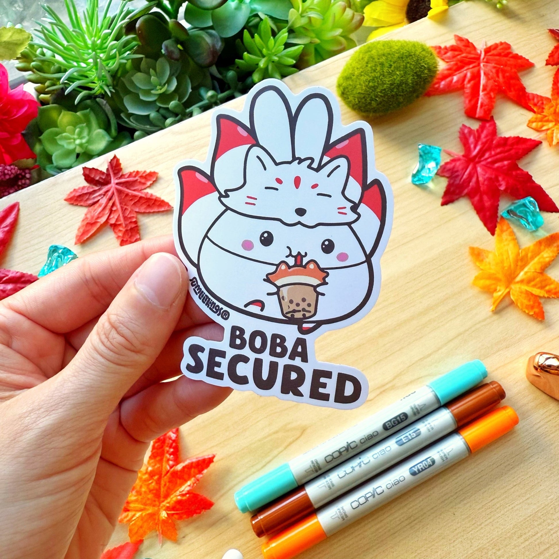 Vinyl Sticker - Boba Secured - SumLilThings