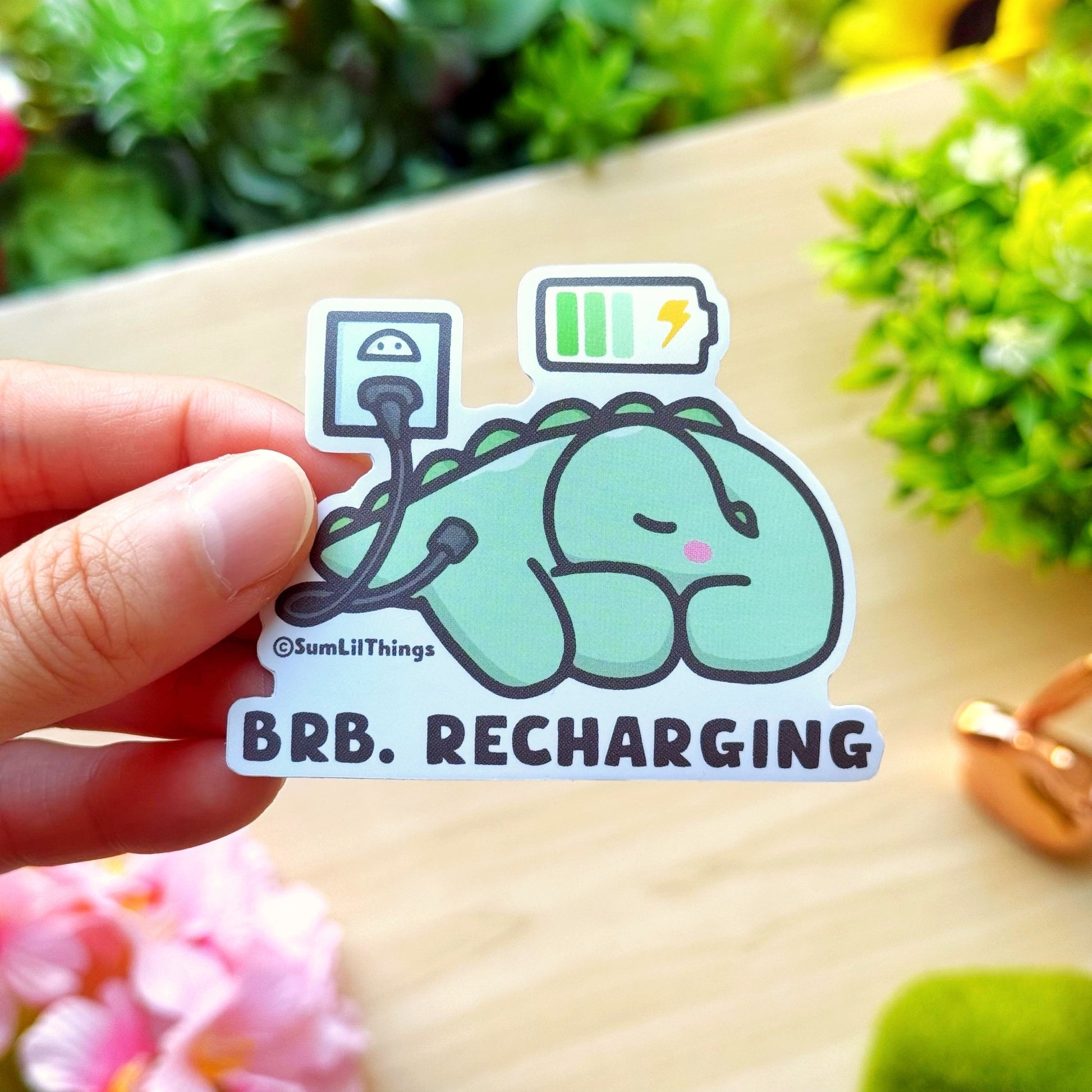 Vinyl Sticker - BRB Recharging - SumLilThings