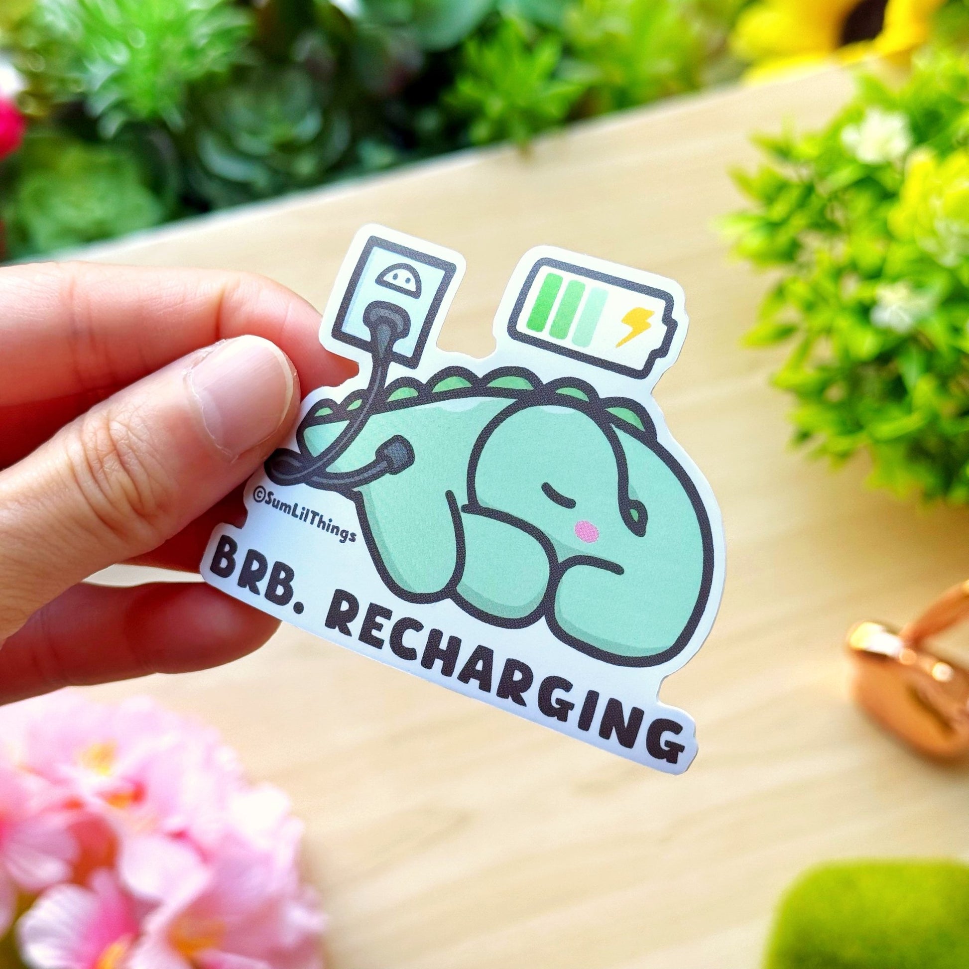 Vinyl Sticker - BRB Recharging - SumLilThings