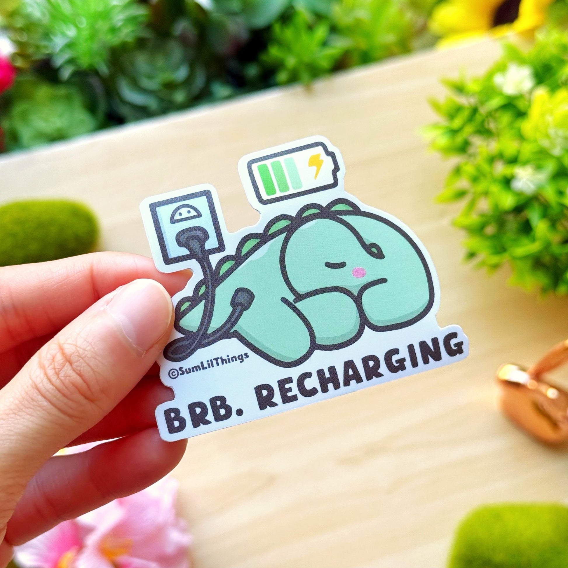 Vinyl Sticker - BRB Recharging - SumLilThings