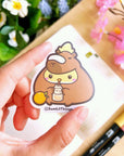 Vinyl Sticker - Capybara Chichi Drinking Yuzu - SumLilThings