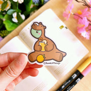 Vinyl Sticker - Capybara Nohnoh Drinking Yuzu - SumLilThings