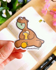 Vinyl Sticker - Capybara Nohnoh Drinking Yuzu - SumLilThings