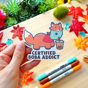 Vinyl Sticker - Certified Boba Addict - SumLilThings