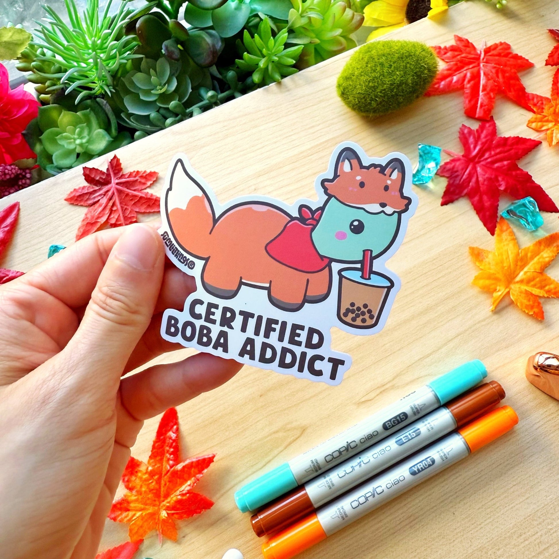 Vinyl Sticker - Certified Boba Addict - SumLilThings