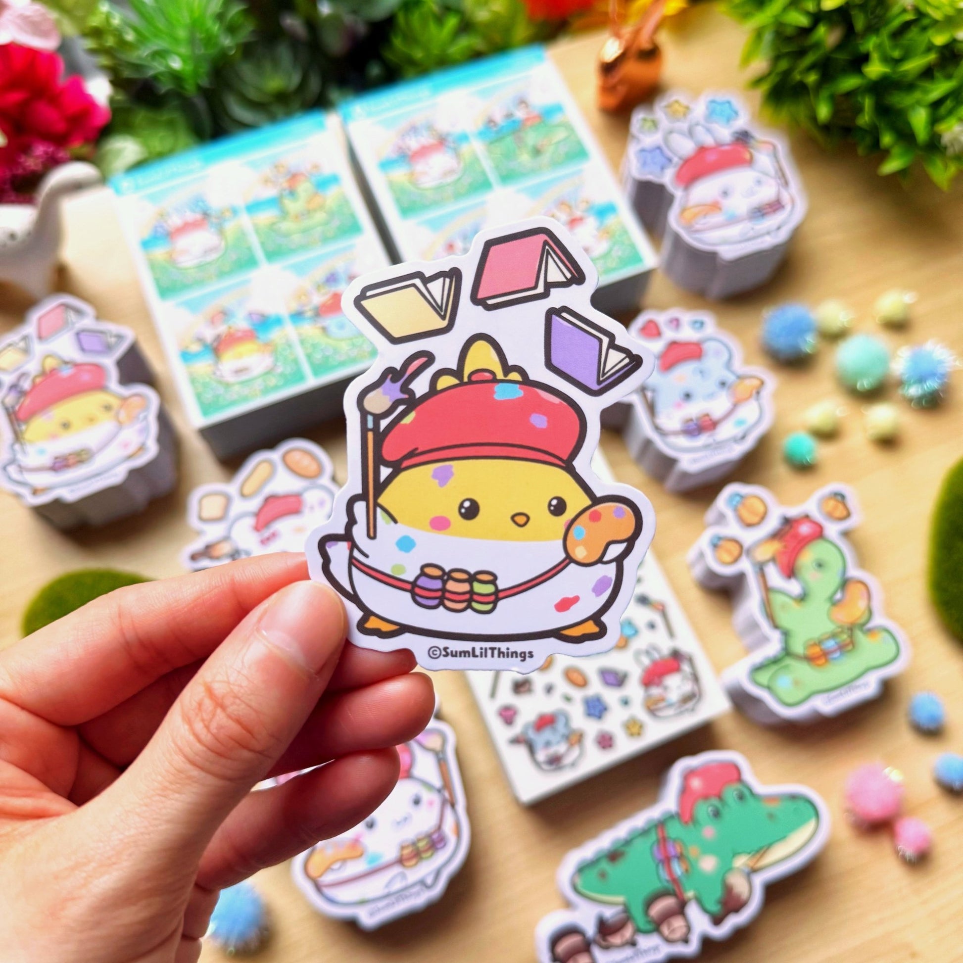 Vinyl Sticker - Chichi the Artist (Books) - SumLilThings