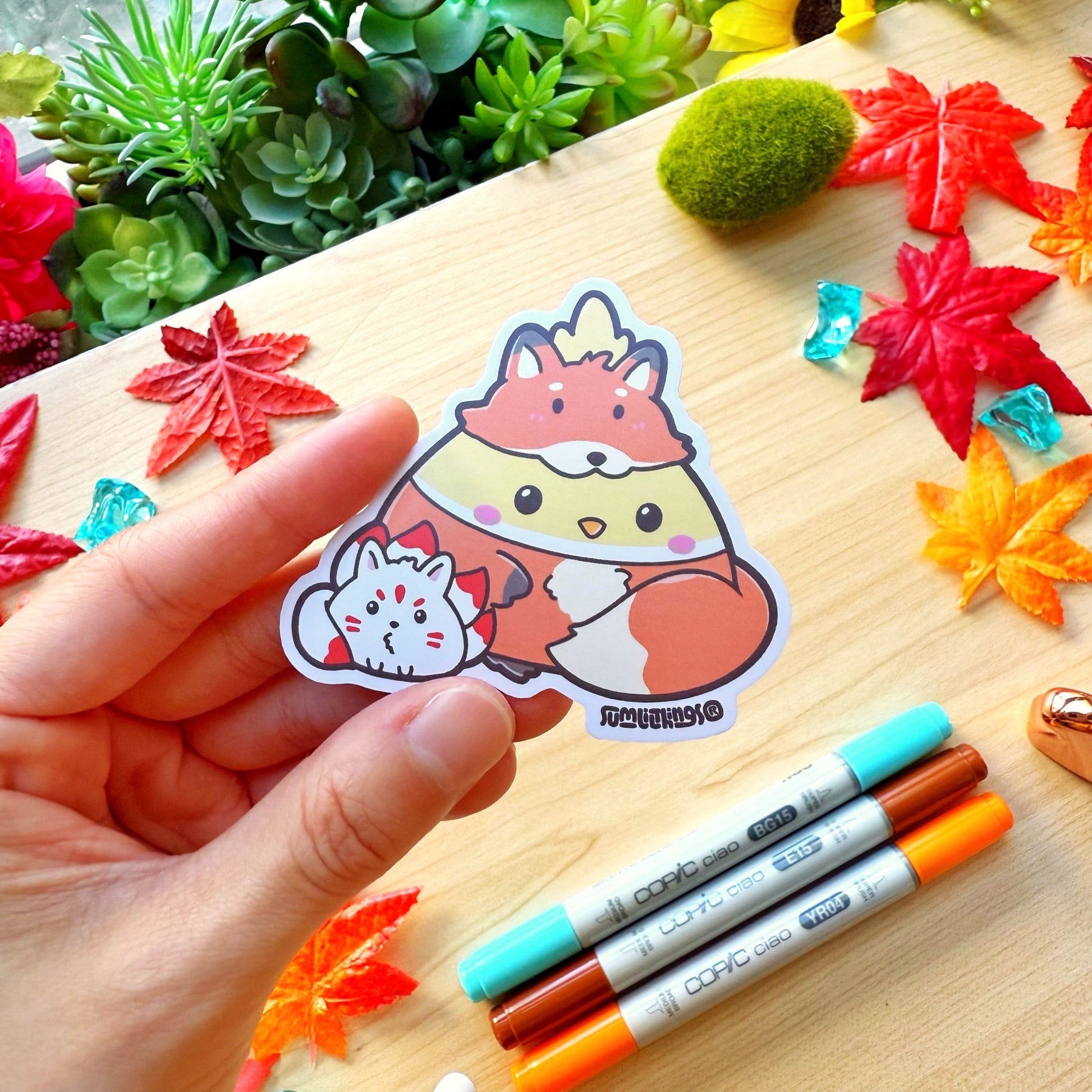 Vinyl Sticker - Chichi with Kitsune - SumLilThings