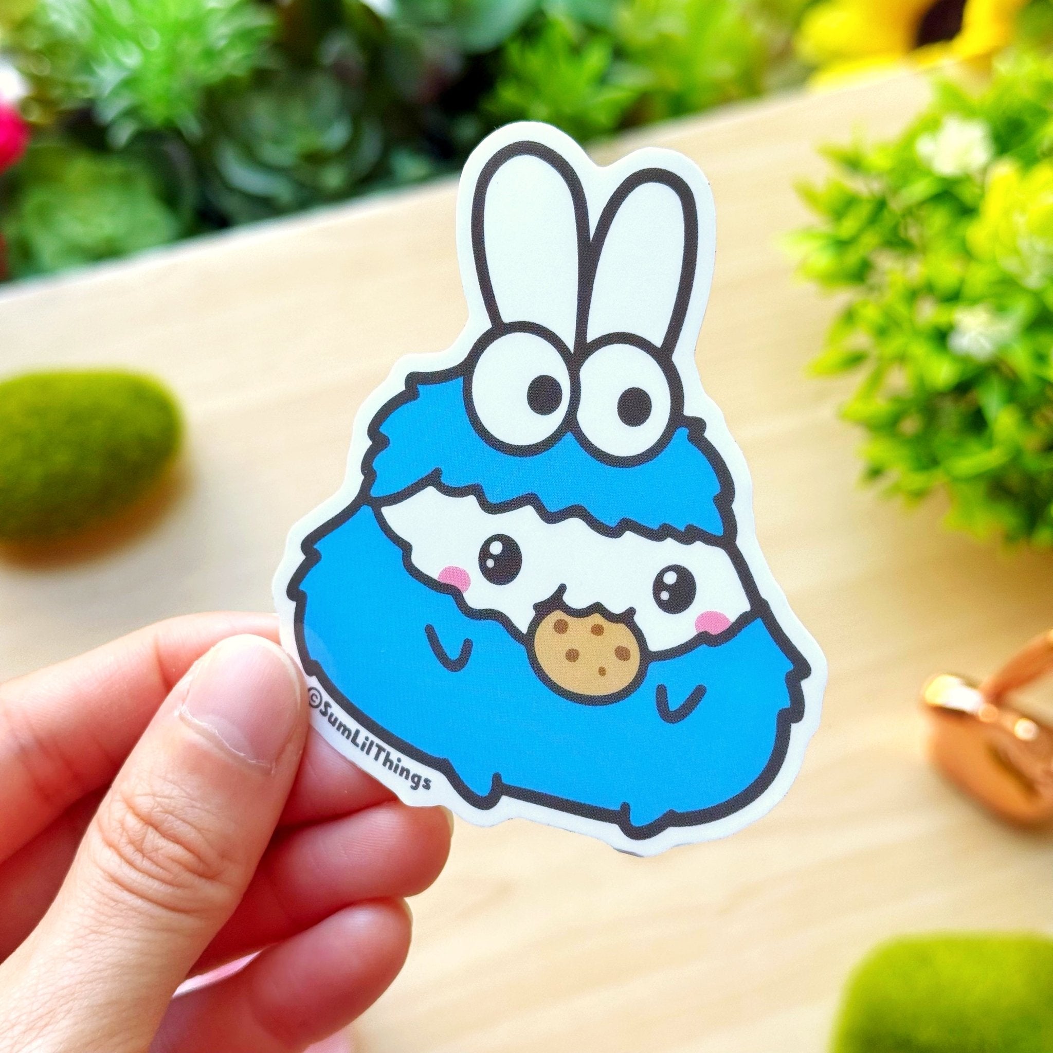 Vinyl Sticker - Cookie Monster (Transparent) - SumLilThings