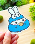 Vinyl Sticker - Cookie Monster (Transparent) - SumLilThings