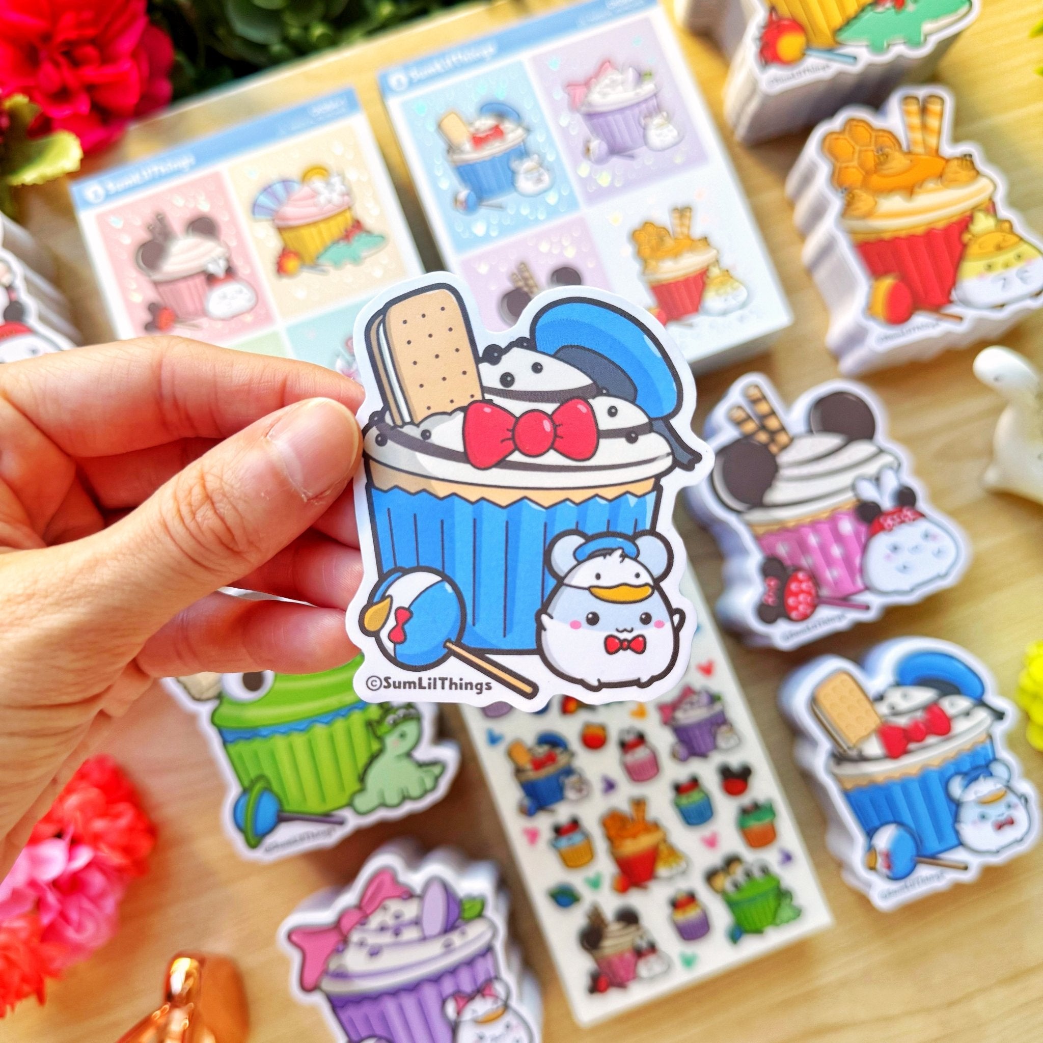 Vinyl Sticker - Donald Oatmeal Cupcake - SumLilThings