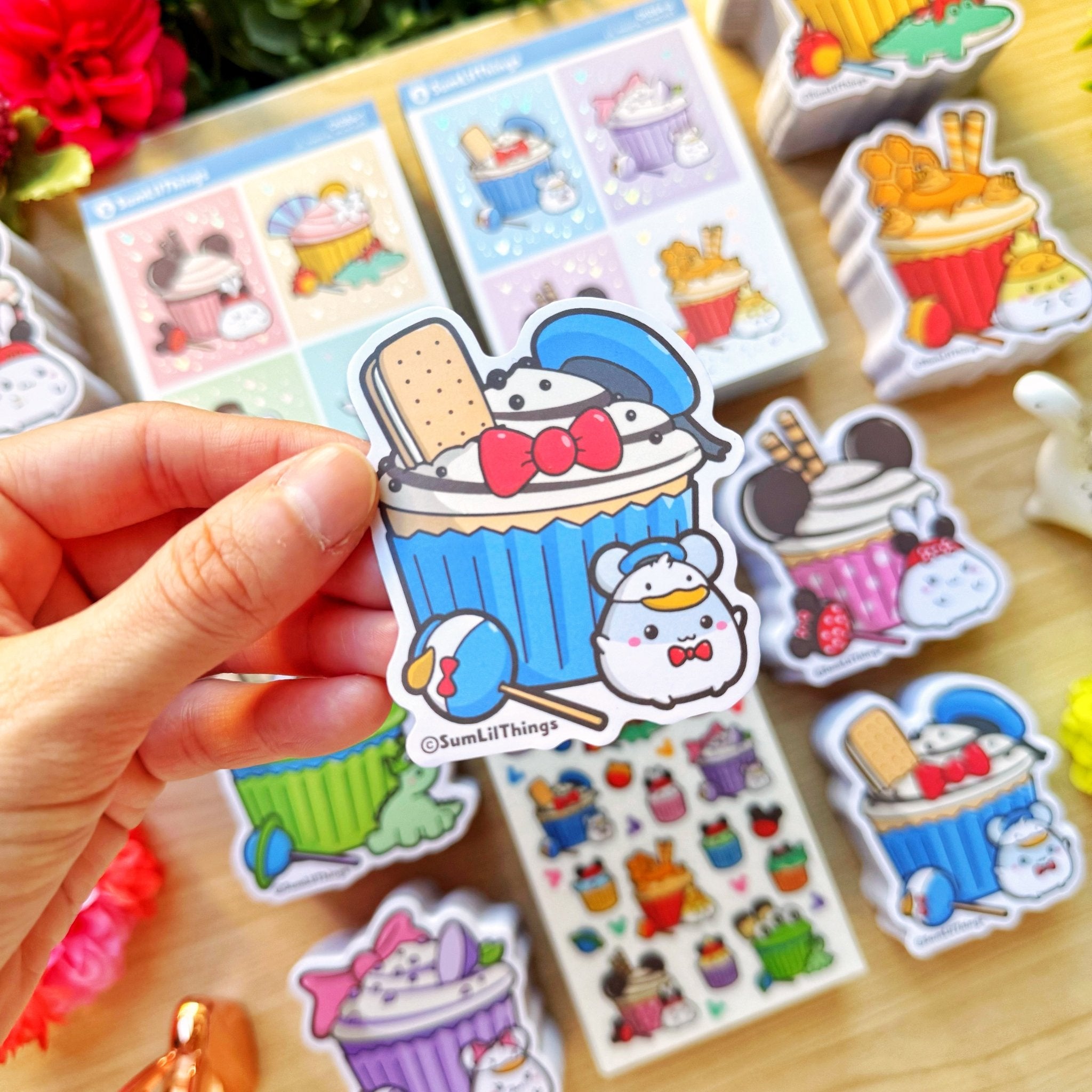 Vinyl Sticker - Donald Oatmeal Cupcake - SumLilThings