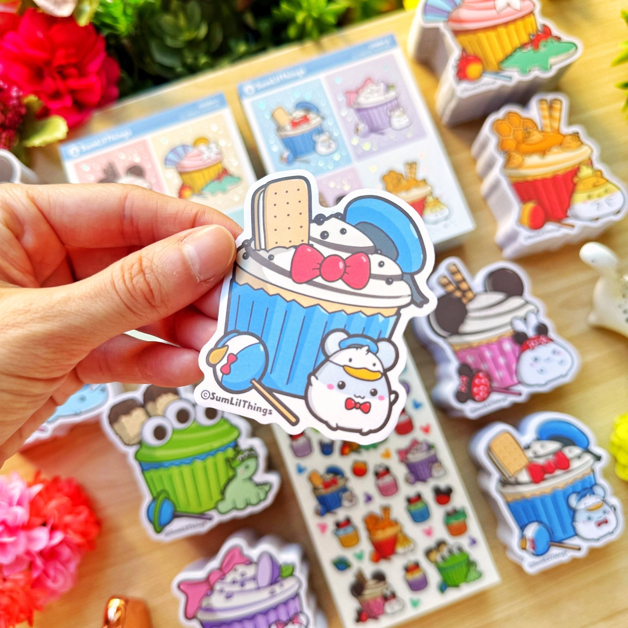 Vinyl Sticker - Donald Oatmeal Cupcake - SumLilThings