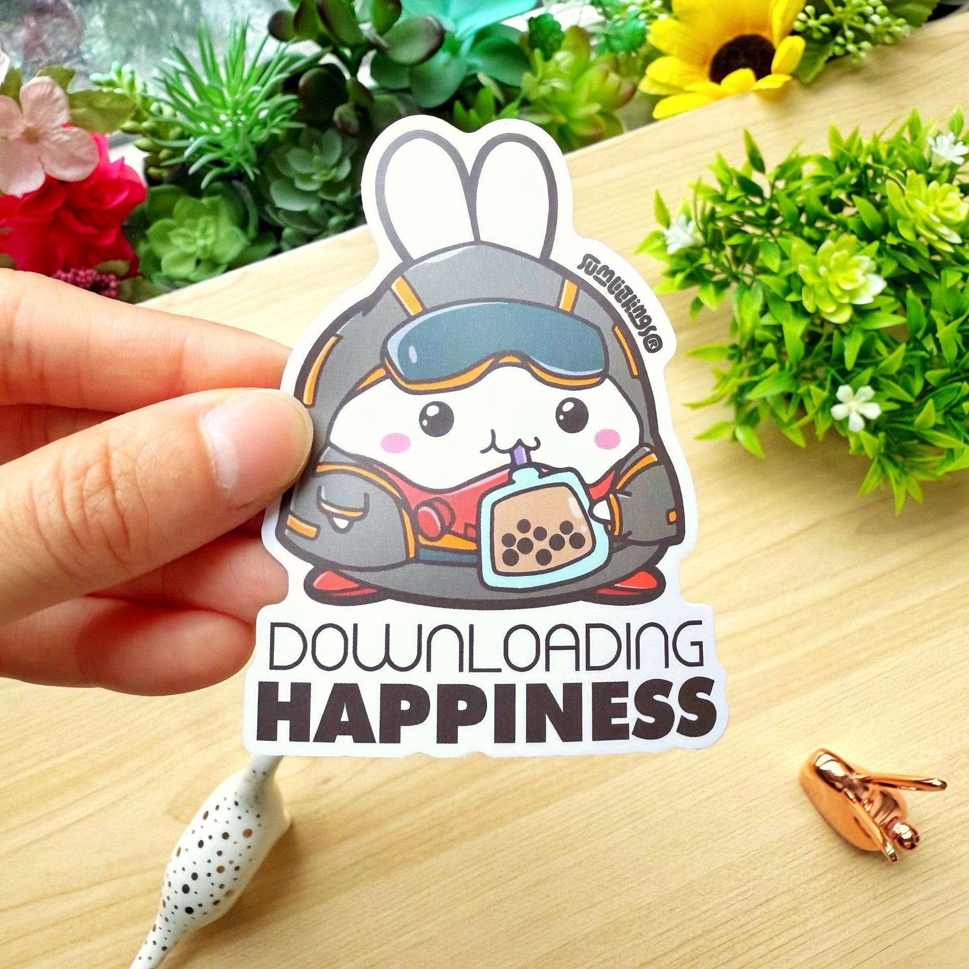 Vinyl Sticker - Downloading Happiness - SumLilThings